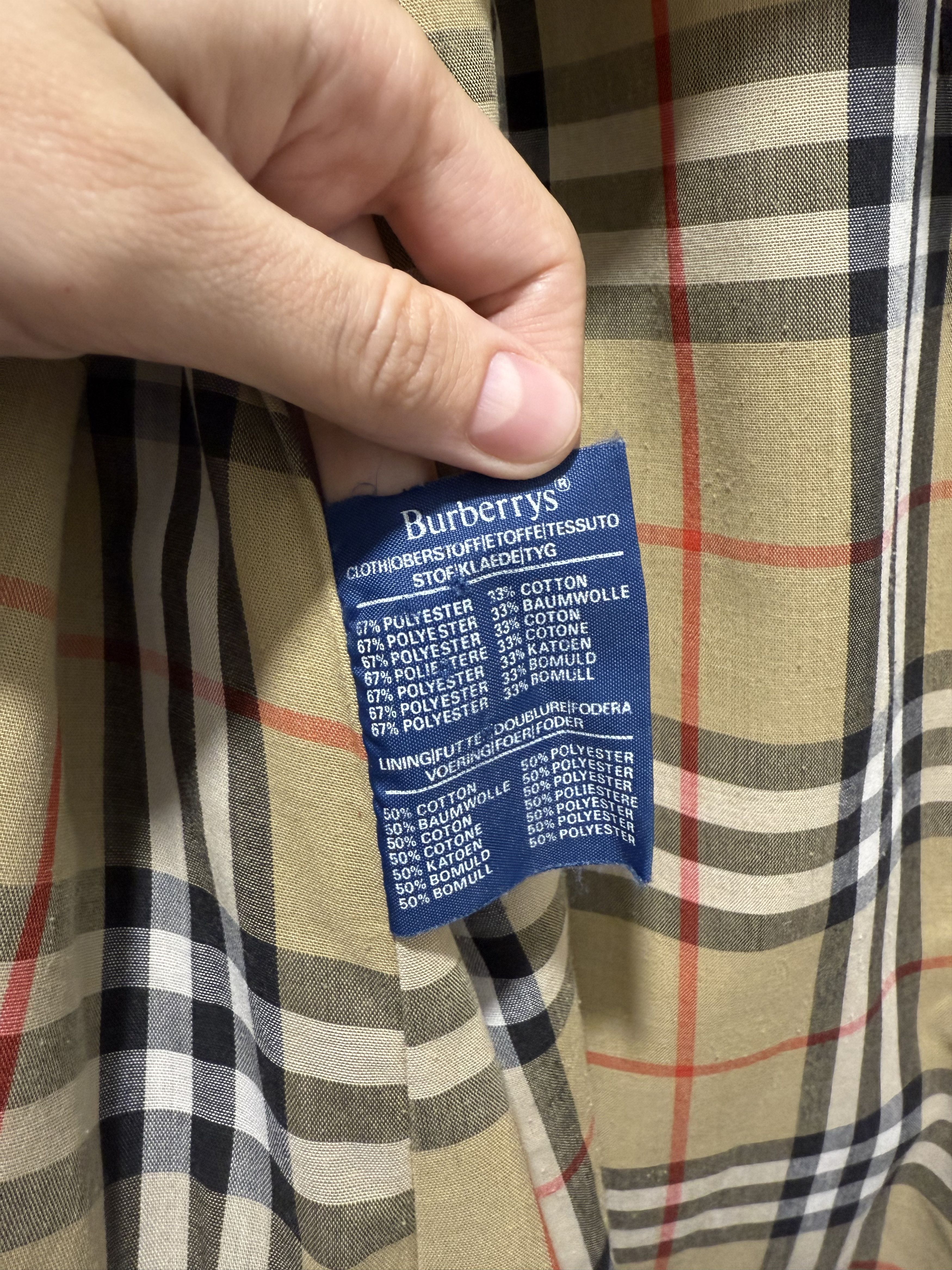 Burberry Men's Vintage Burberry Nova Check Trench Coat Jacket Size US XL / EU 56 / 4 - 8 Thumbnail