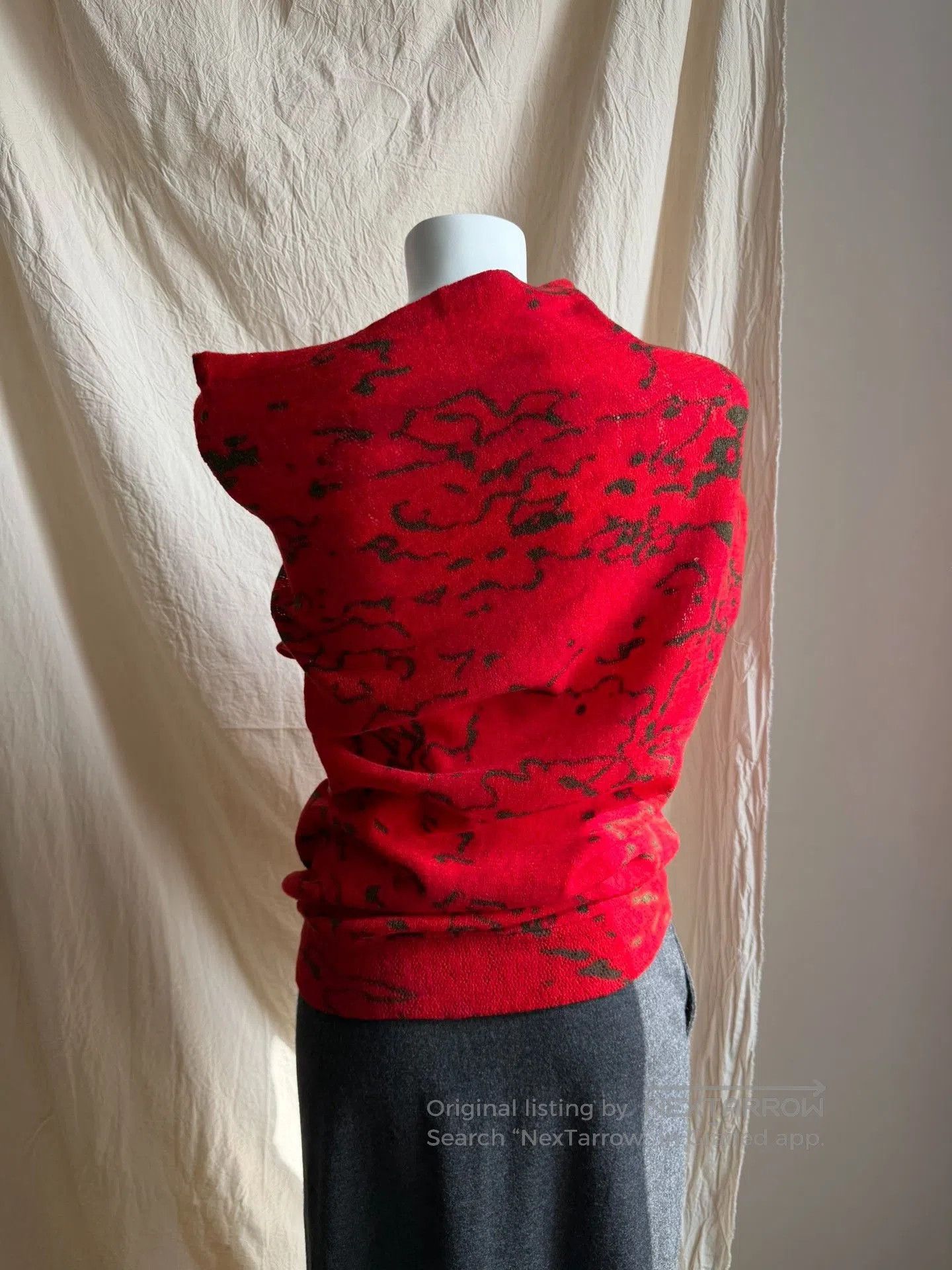 Y's Y's Red Marble Wool Top. Size M / US 6-8 / IT 42-44 - 5 Thumbnail