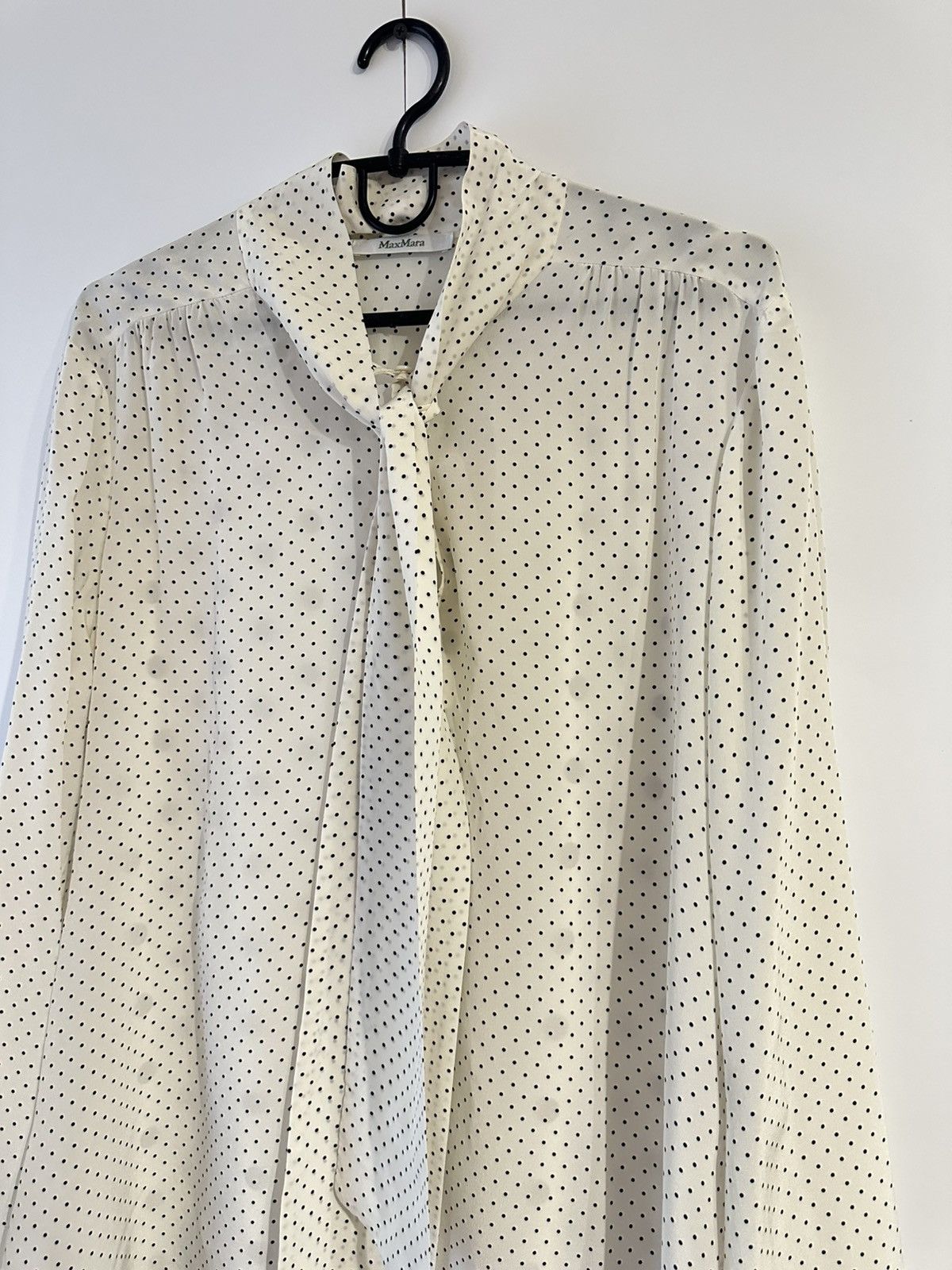 Max Mara Max Mara Luxury Polka Dot Viscose Classic Blouse Shirt Size M / US 6-8 / IT 42-44 - 5 Thumbnail