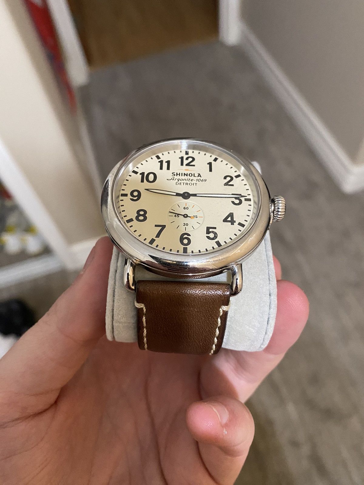 image of Shinola Watch - Gently Used in Beige, Men's