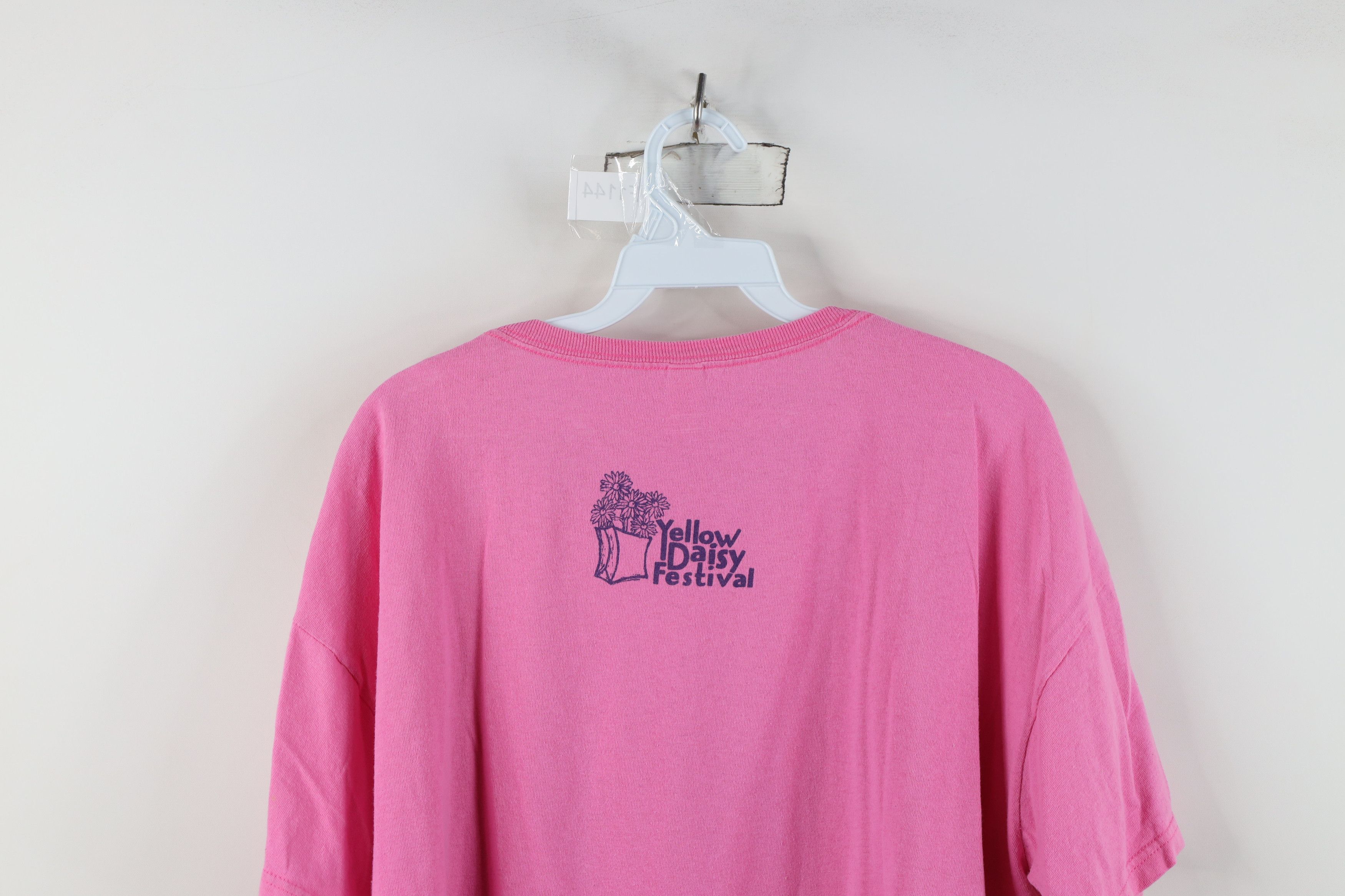 Vintage Vintage Y2K Yellow Daisy Festival Flower T-Shirt Pink Size XXL / US 16-18 / IT 52-54 - 12 Thumbnail