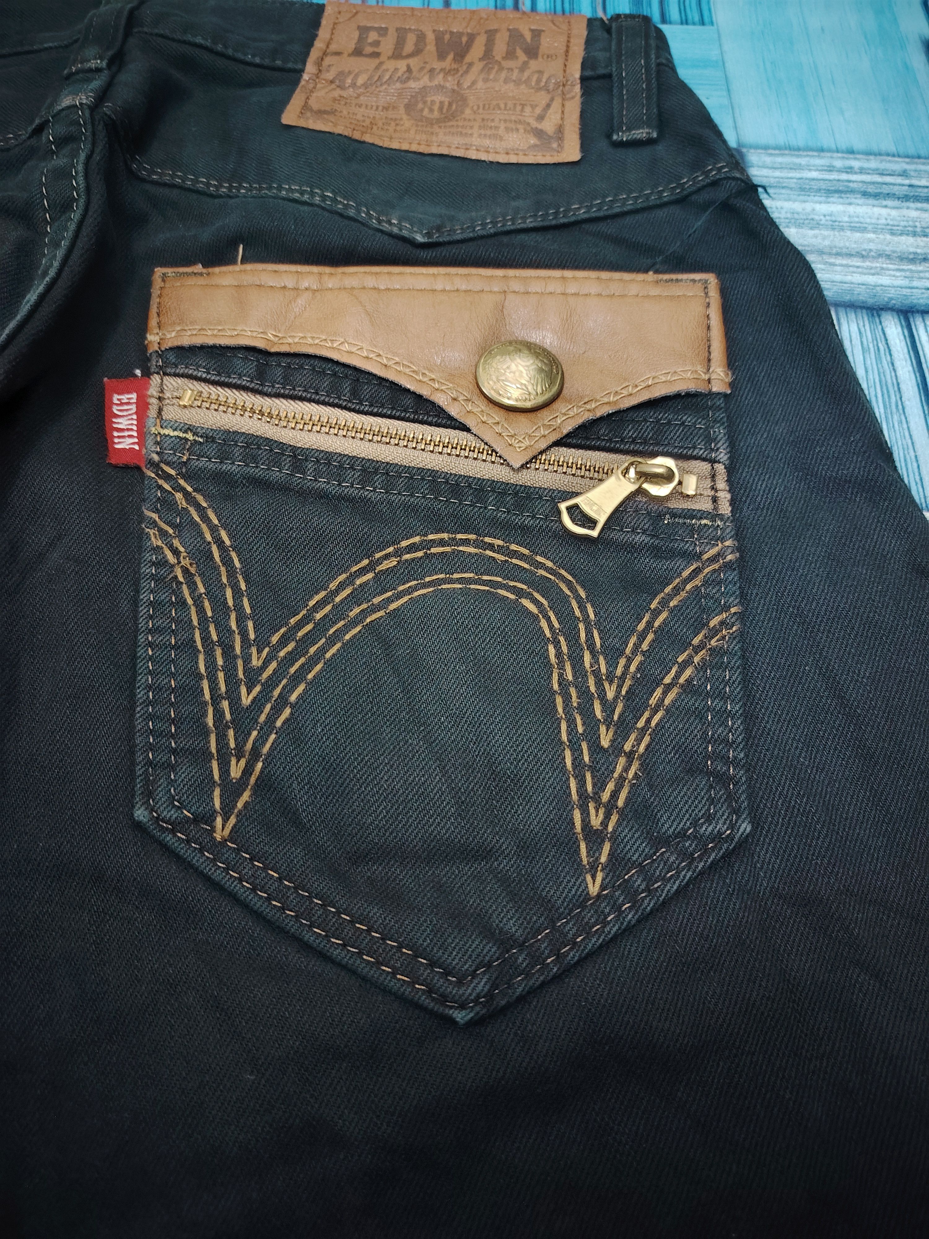 Who Decides War Japanese Edwin Exclusive Vintage flared Jeans Size US 31 - 16 Thumbnail