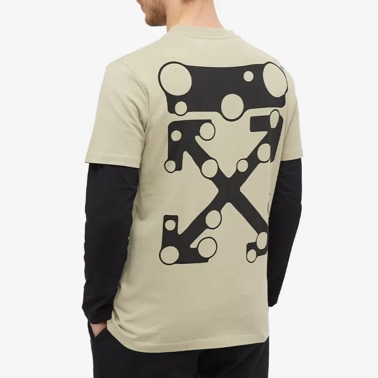 Off-White Beige Bubble Arrows Logo T-Shirt Size US XXL / EU 58 / 5 - 2 Thumbnail
