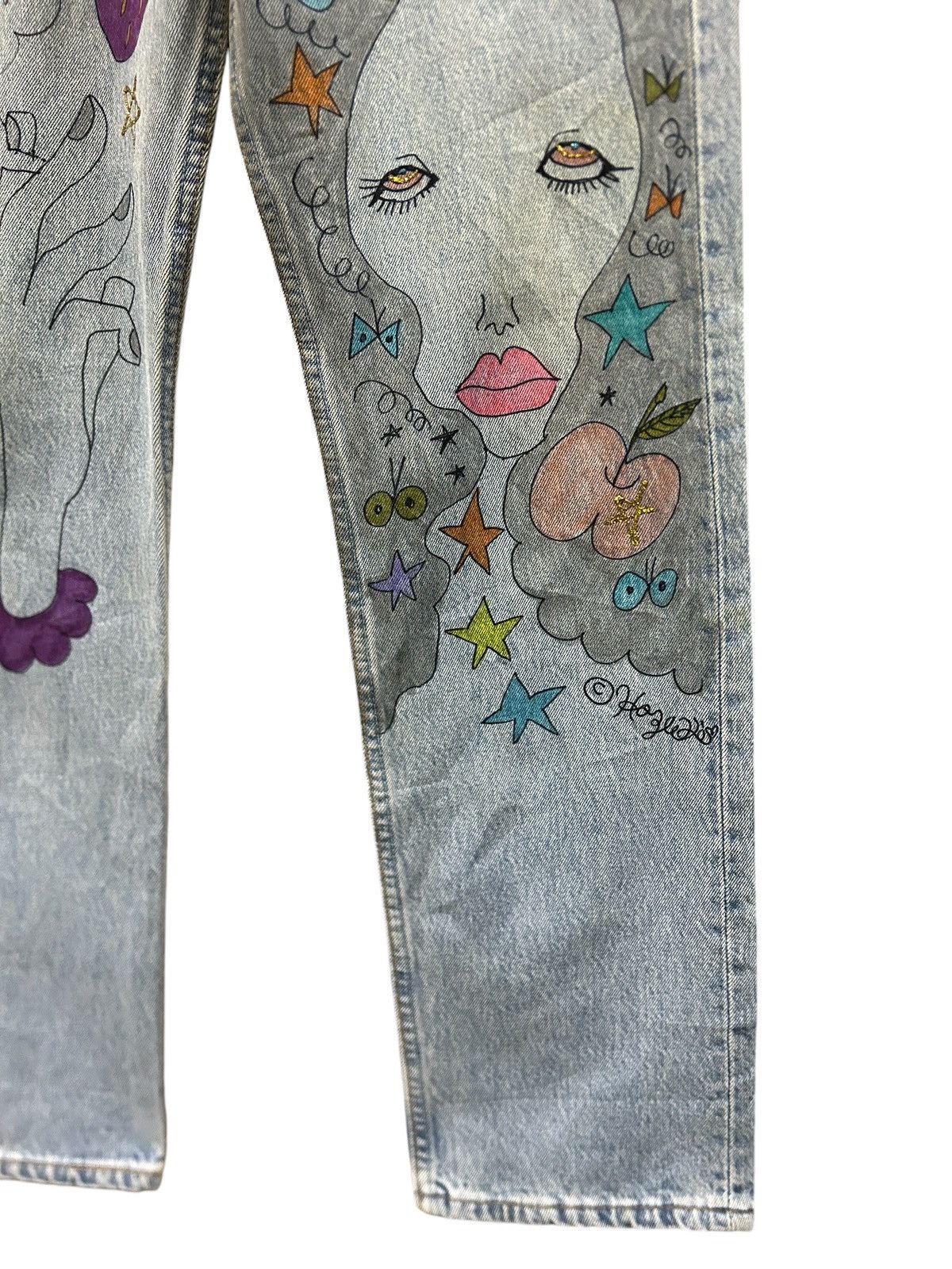 Levi's × Levi's Vintage Clothing Vintage Levi’s 501 Custom Aditi Art Overprint Jeans Size 30" / US 8 / IT 44 - 11 Thumbnail