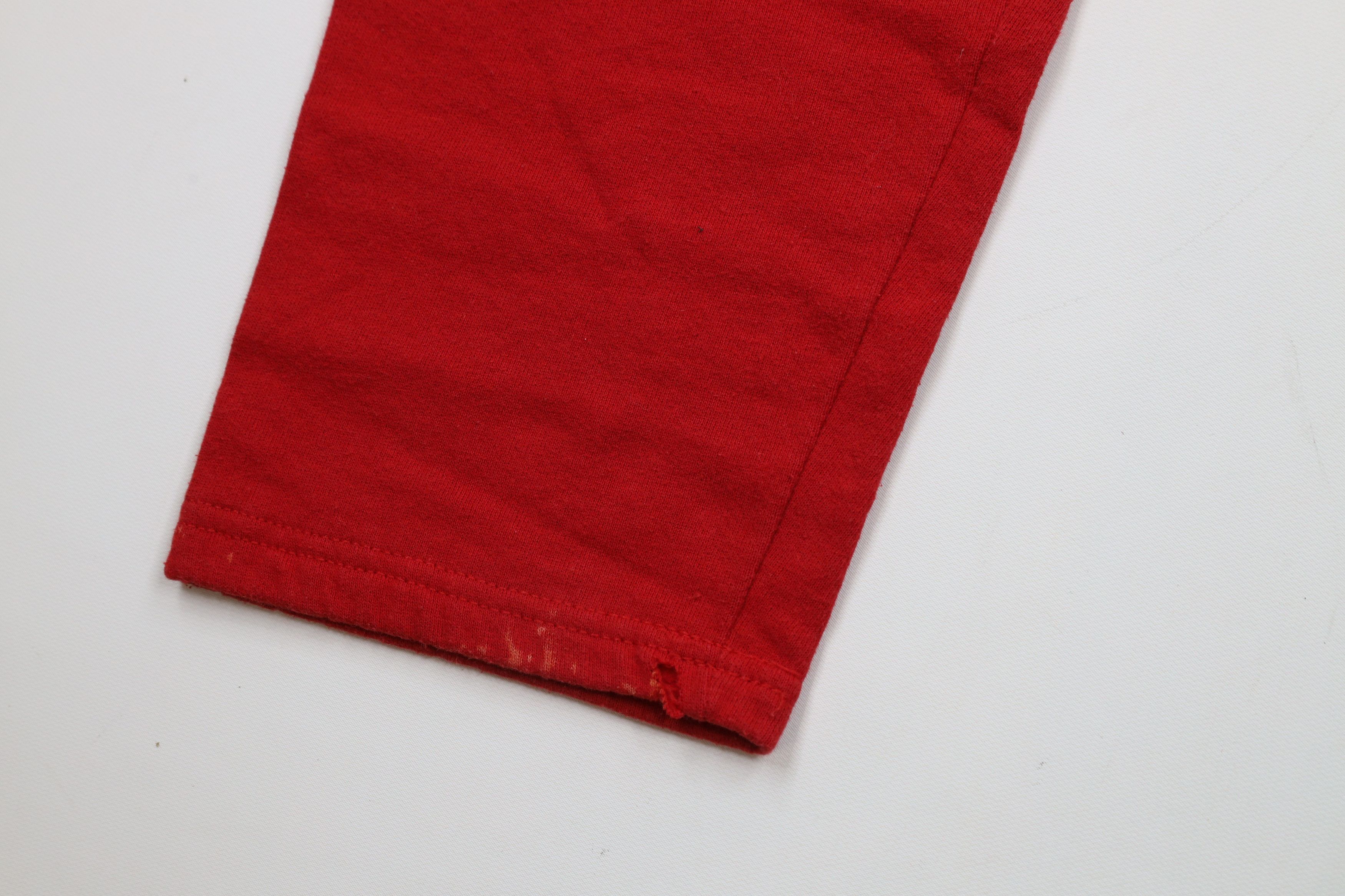 Vintage Vintage 90s Streetwear Blank Sweatpants Pants Red USA Size US 34 / EU 50 - 5 Thumbnail