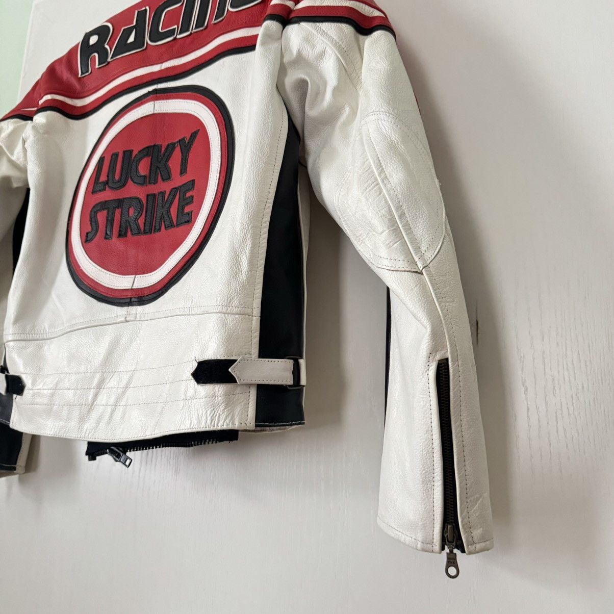 Vintage Lucky Strike Vintage 90s Leather Jacket Rare Streetwear Size US S / EU 44-46 / 1 - 13 Thumbnail