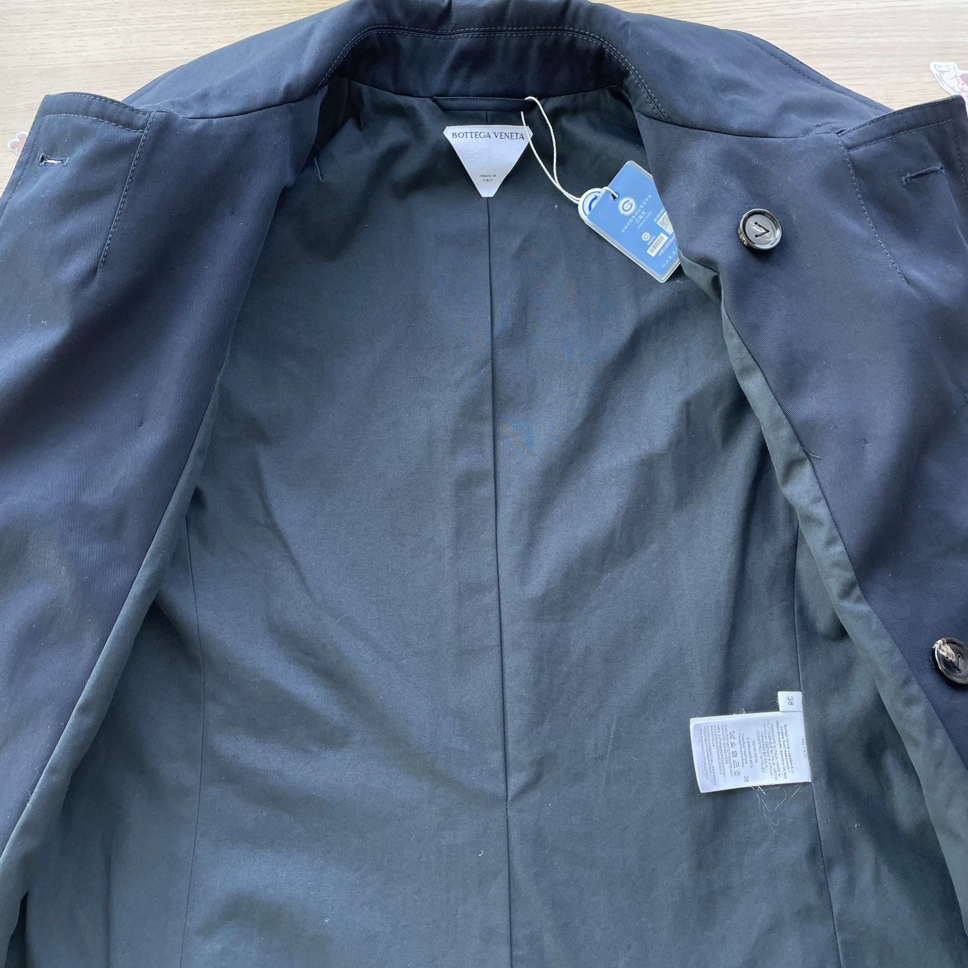 Bottega Veneta Bottega Veneta Women's Solid Blue Lapel Jacket Size XS / US 0-2 / IT 36-38 - 5 Thumbnail