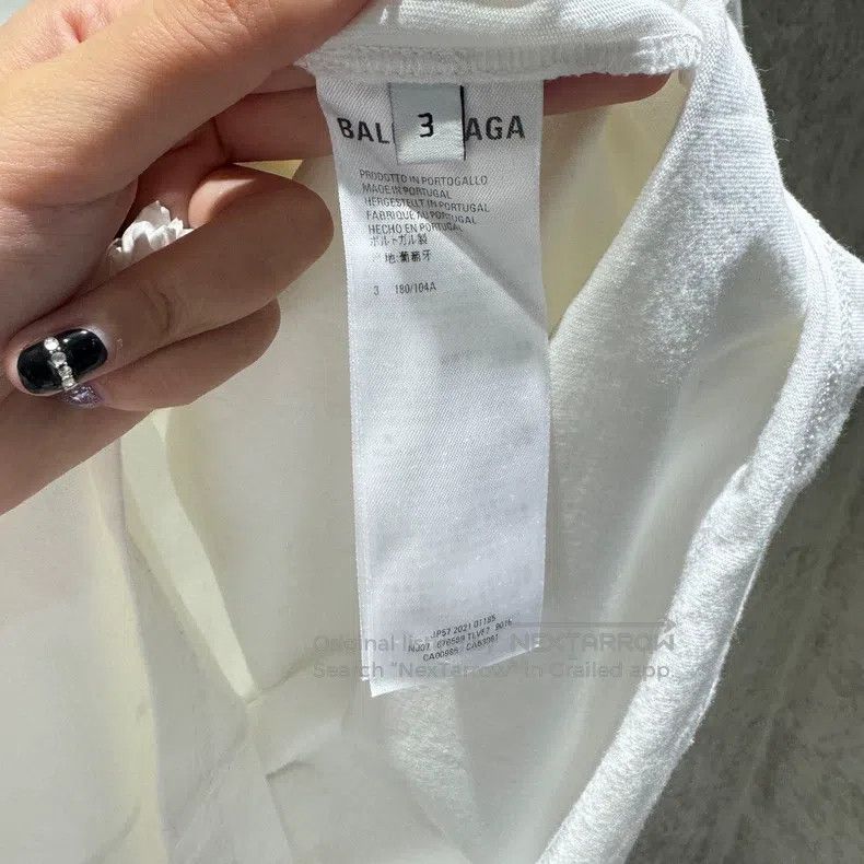 Balenciaga Balenciaga White PDF letter short-sleeved shirt Size US L / EU 52-54 / 3 - 4 Thumbnail