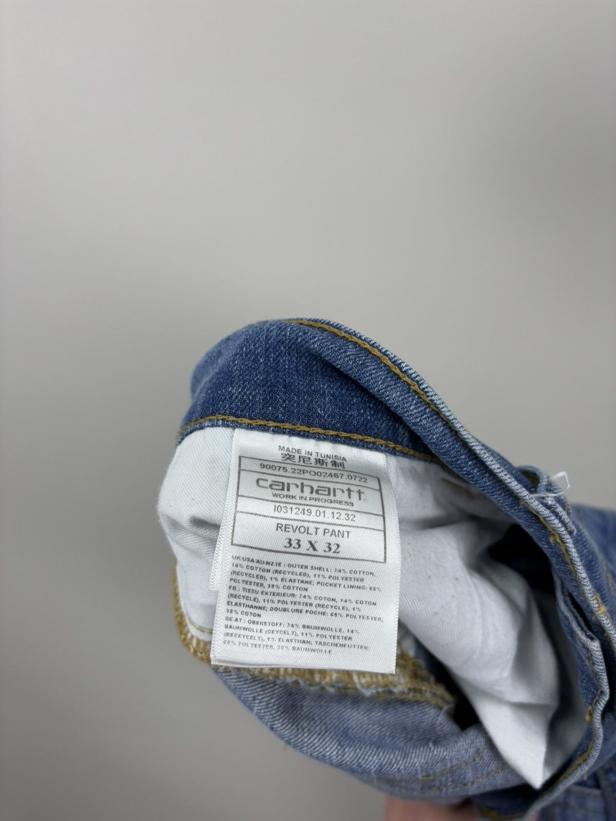 Carhartt Mens jeans Carhartt Size 33x32 Color Blue Size US 33 - 9 Thumbnail