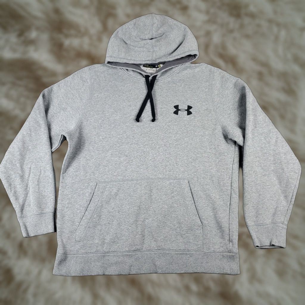 Under Armour Under Armour Hoodie Mens Large Gray Casual Pullover Sweatshirt Fleece Size US L / EU 52-54 / 3 - 1 Thumbnail