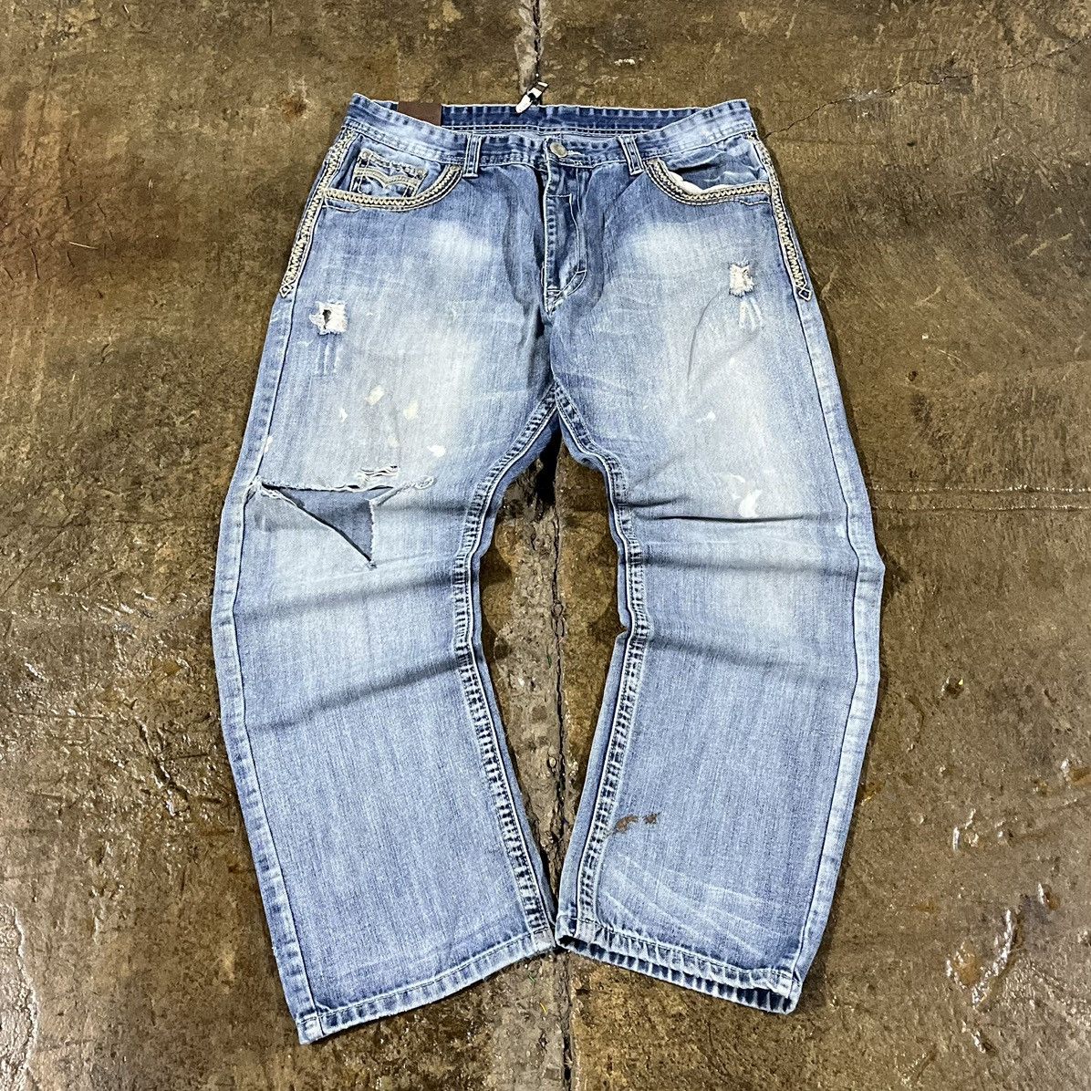 Affliction × Southpole × Vintage Crazy Vintage Y2K Affliction Style Jeans Grunge Skater Goth Size US 38 / EU 54 - 2 Thumbnail