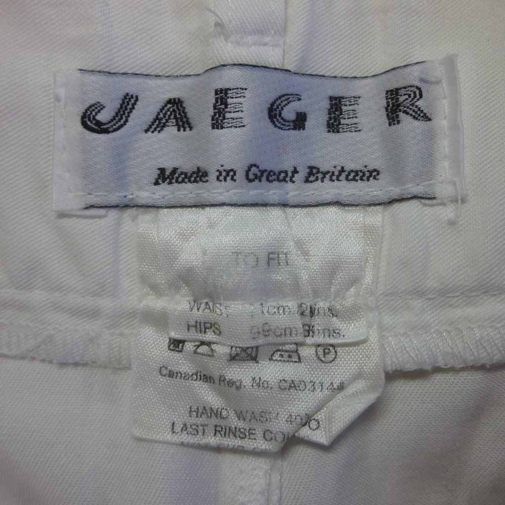 Jaeger Jaeger Vintage Pleated High Waist White Cotton Pant About Si Size 28" / US 6 / IT 42 - 2 Thumbnail