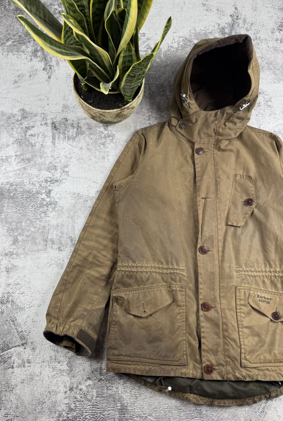 Barbour Men Barbour Dept B Summer Parka Olive 90S Small Jacket Coat Size US S / EU 44-46 / 1 - 2 Thumbnail