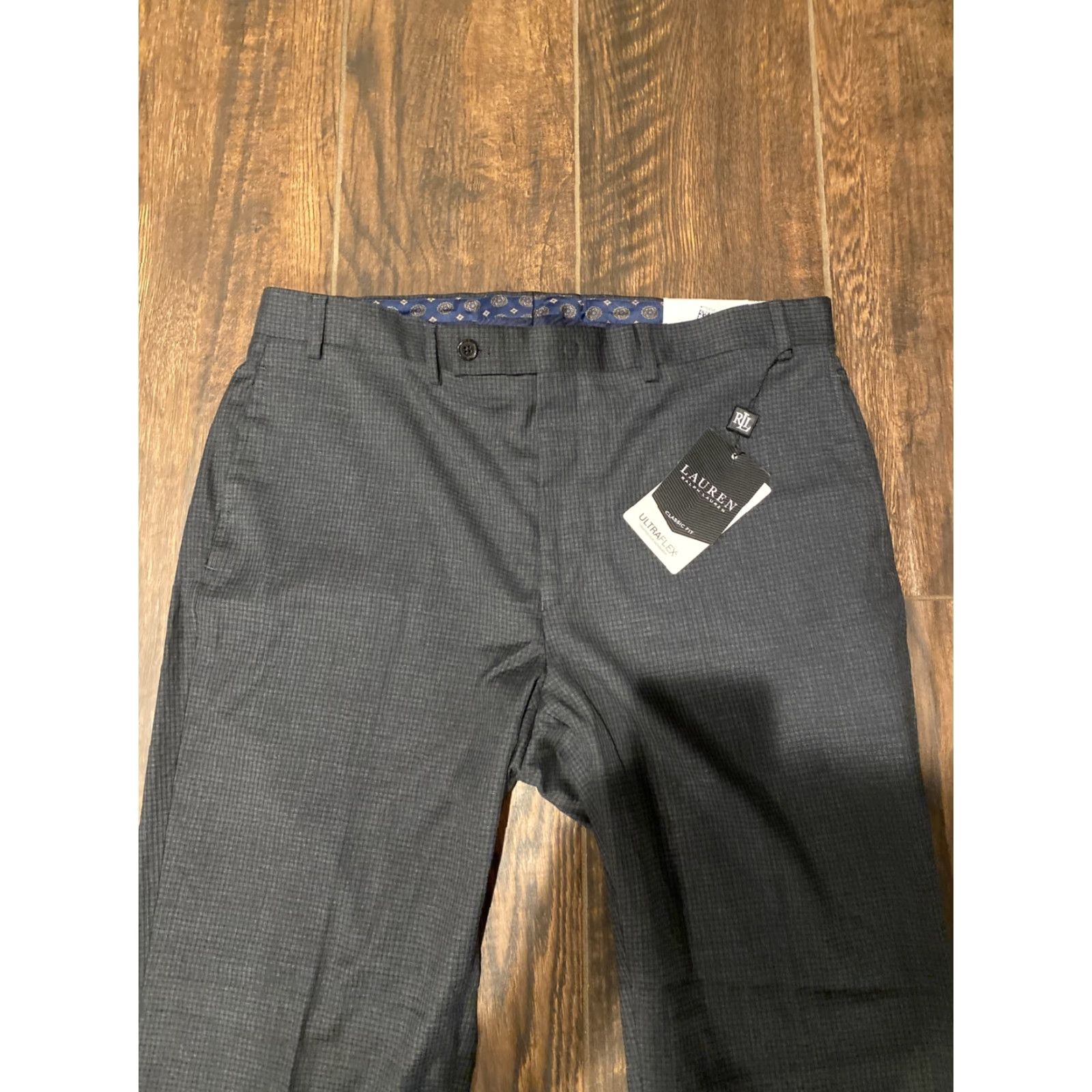 Ralph Lauren Lauren Ralph Lauren Pants Mens 36X30 Gray Black Classic Fit Ultraflex Dress Pants Mens Regular 36x30 Multicolor Size US 36 / EU 52 - 4 Thumbnail