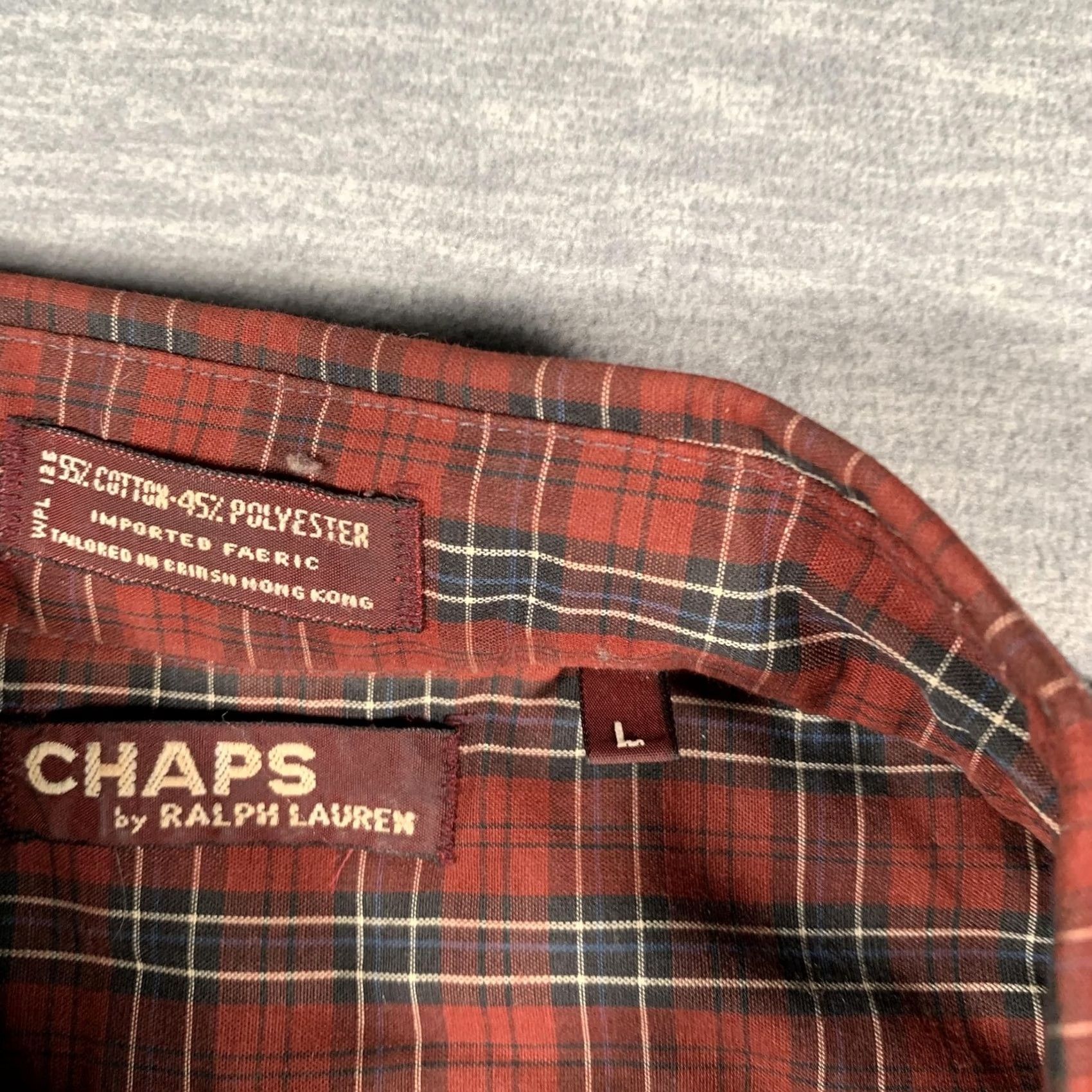 Chaps VINTAGE Chaps Ralph Lauren Shirt Mens Large Plaid Button Down Long Sleeve 90s Size US L / EU 52-54 / 3 - 6 Thumbnail