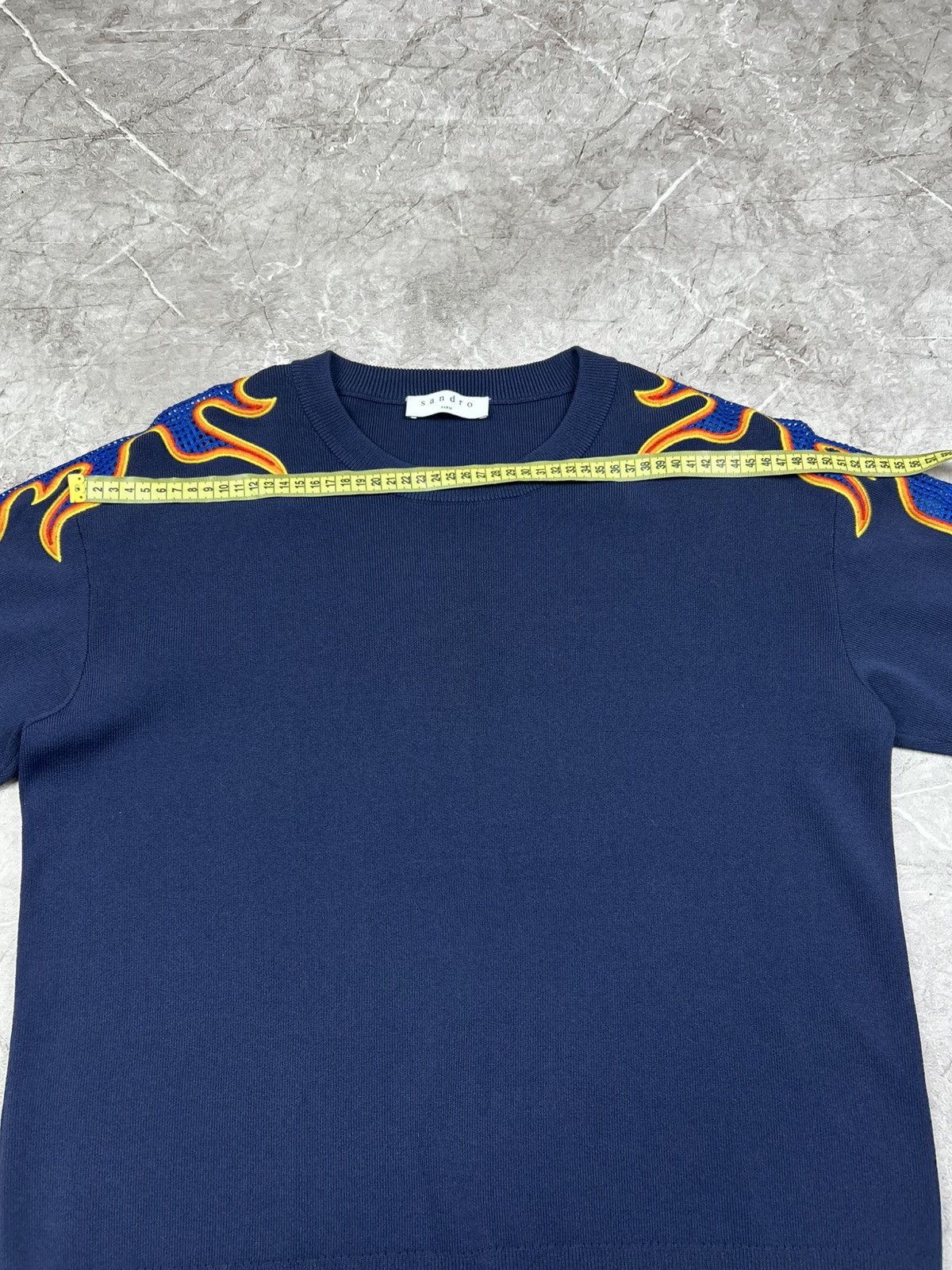 Sandro Sandro Paris Flamed Mesh Sweater Size XS / US 0-2 / IT 36-38 - 9 Thumbnail