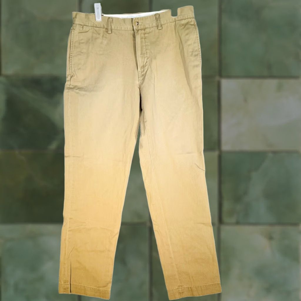Polo Ralph Lauren Polo Ralph Lauren Khakis Mens 32x32 Beige Cotton Flat Front Chino Pants Size US XS / EU 42 / 0 - 1 Thumbnail