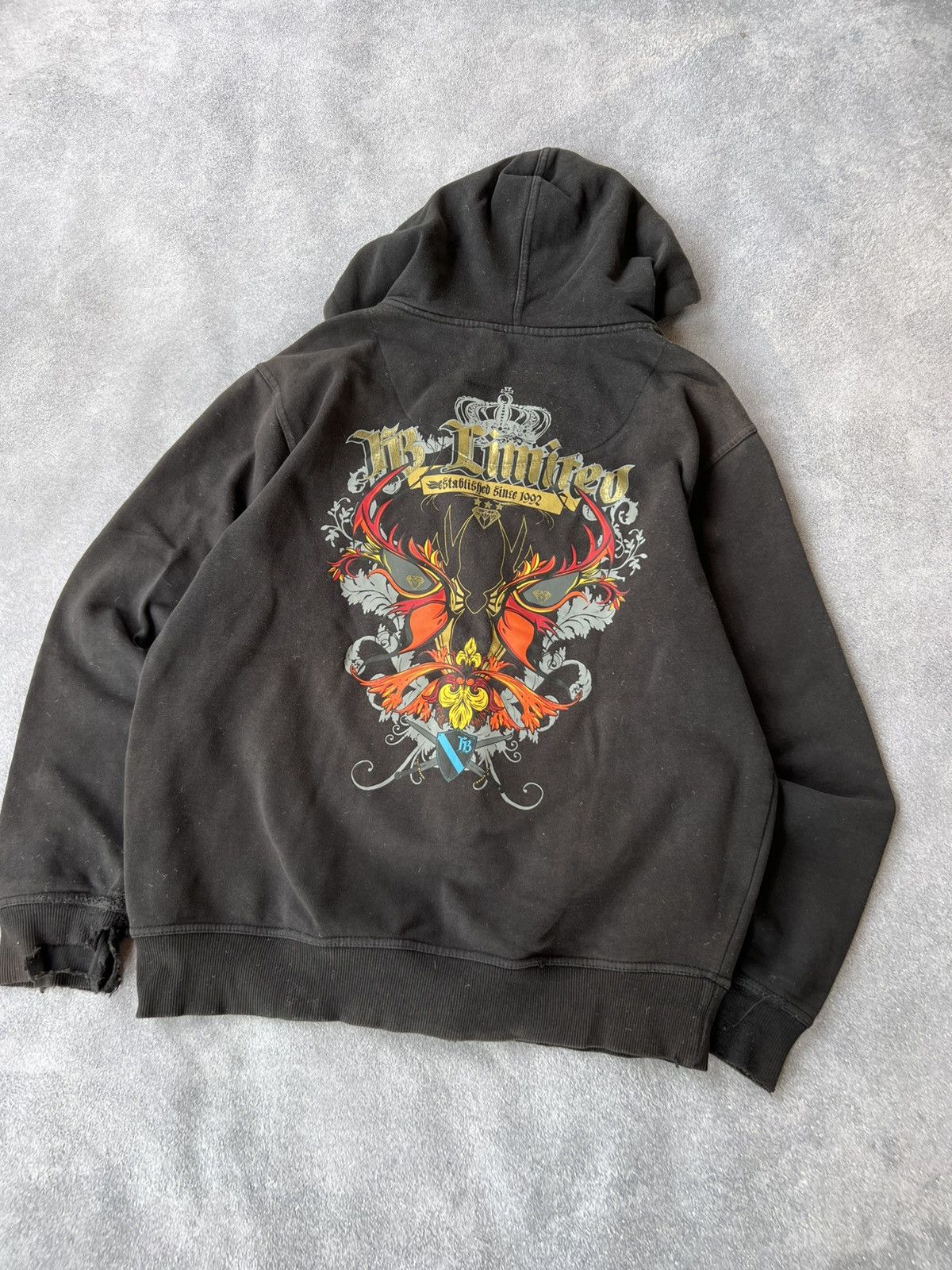 Christian Audigier × Ed Hardy Christian Audigier y2k zip up hoodie