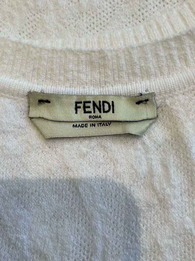 Fendi Fendi Full Logo White Dress, Slim Fit Sleeveless Style Size XS / US 0-2 / IT 36-38 - 5 Thumbnail