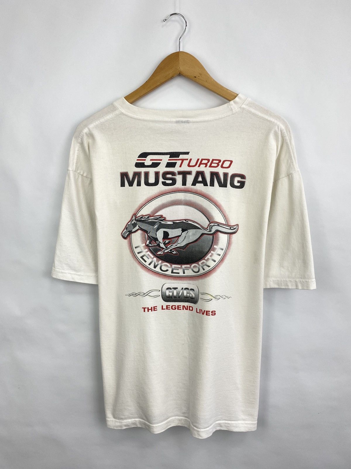 Mustang 🇺🇸 Vintage 90s Mustang GT Turbo Racing tee rare retro hype Size US XL / EU 56 / 4 - 3 Thumbnail