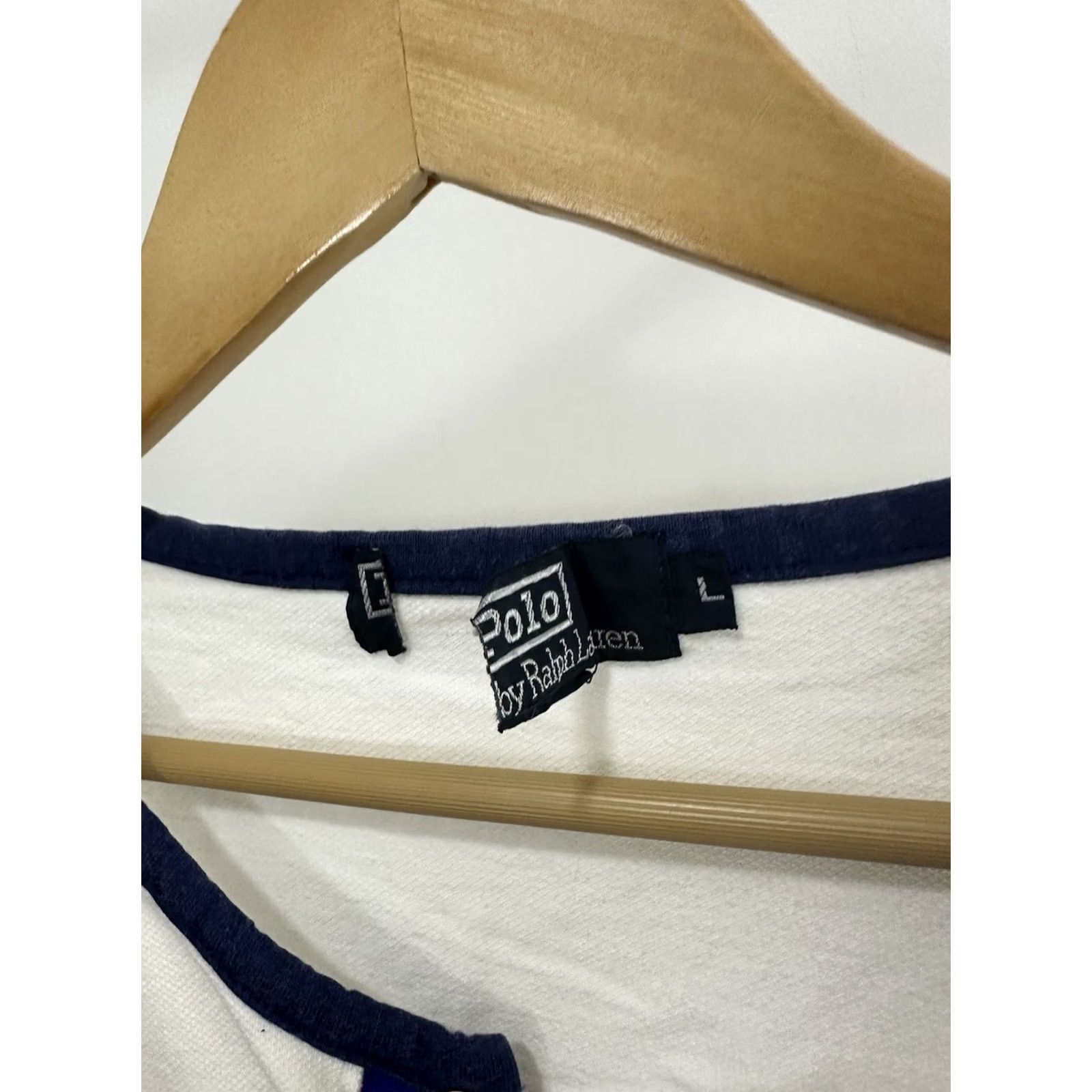 Polo Ralph Lauren Polo Ralph Lauren Shirt Polo L White VTG Tennis Rack Bracket Spellout Henley Short Sleeve Mens Size US L / EU 52-54 / 3 - 3 Thumbnail