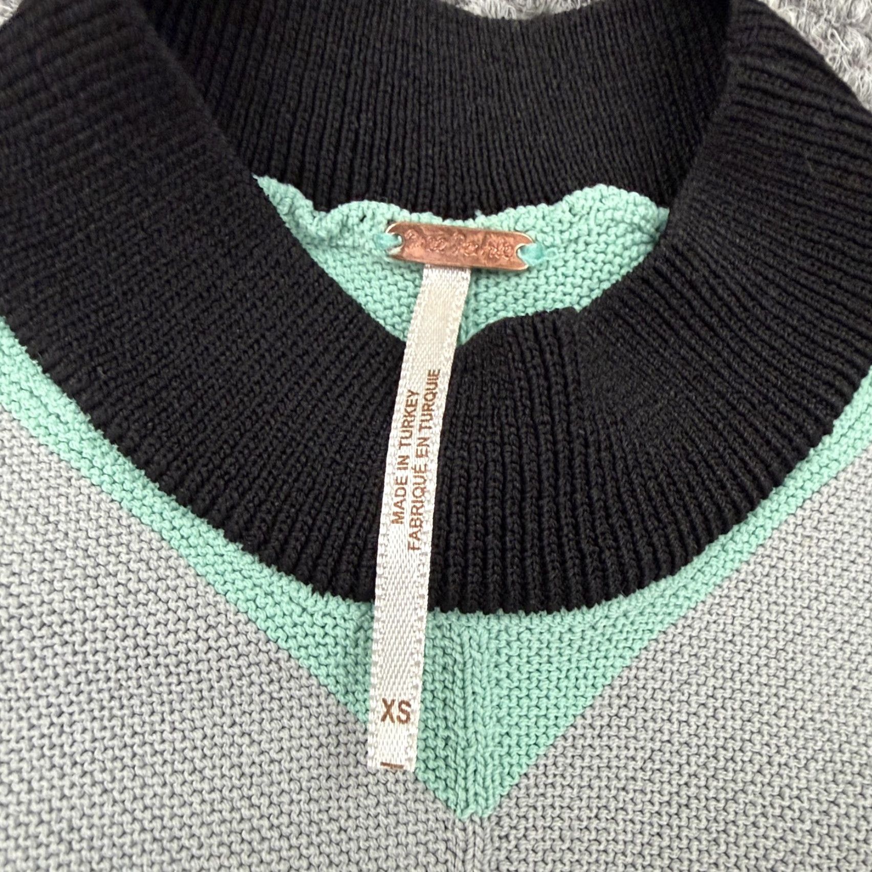 Free People FREE PEOPLE Sweater Dress Womens XS Multicolor Chevron Sleeveless Mock Neck Casual Size XS / US 0-2 / IT 36-38 - 5 Thumbnail