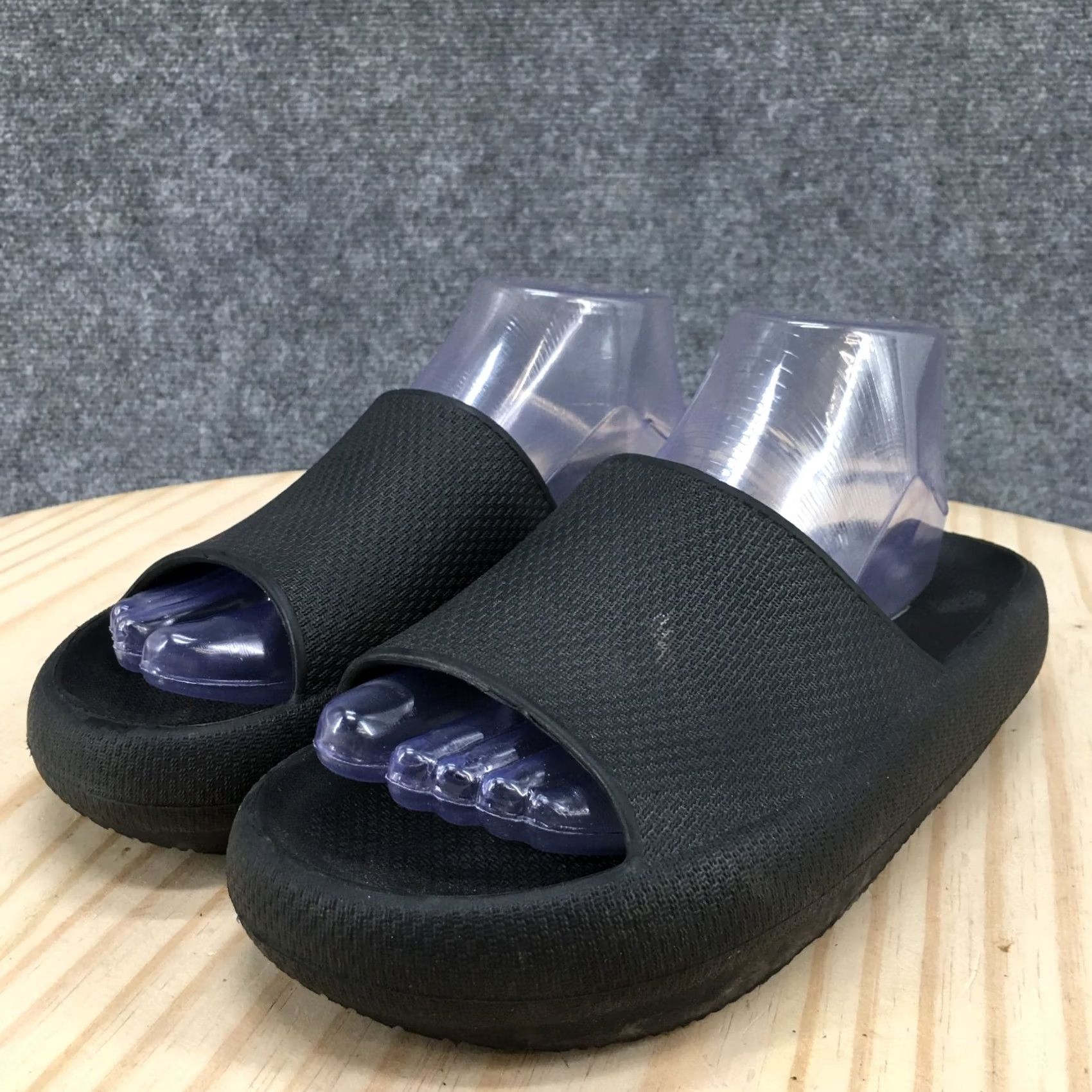 Vintage 32 Degrees Sandals Mens 5.5 Womens 7.5 Casual Slip On Slide Flat Black Rubber Mens Womens Slip On Sandal Flat Rubber Black 32 Degrees Size US 8 / IT 38 - 7 Thumbnail