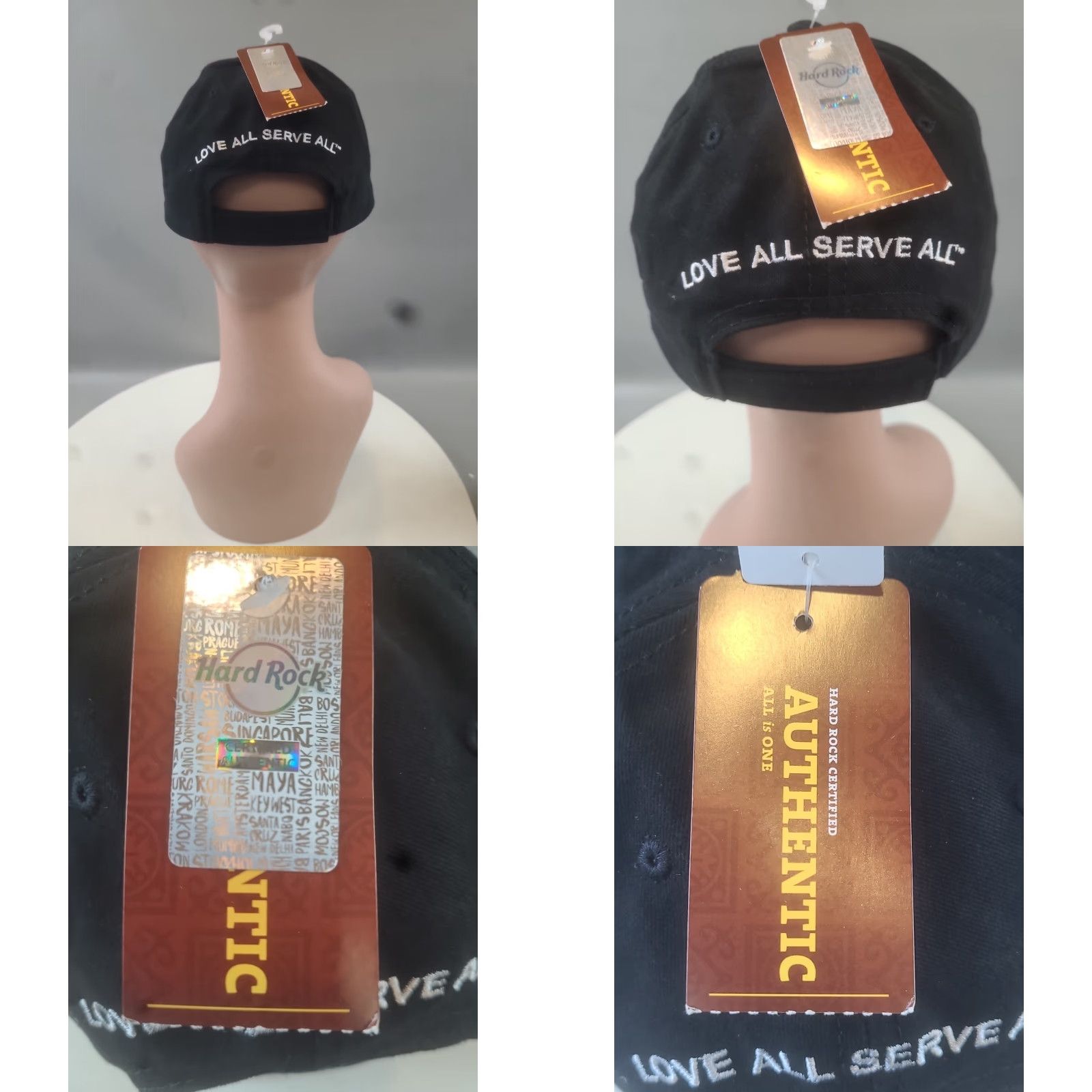 Hard Rock Cafe Hard Rock Cafe Los Vegas NV Hat Cap Black Adjustable Strapback New With Tags Size ONE SIZE - 8 Thumbnail