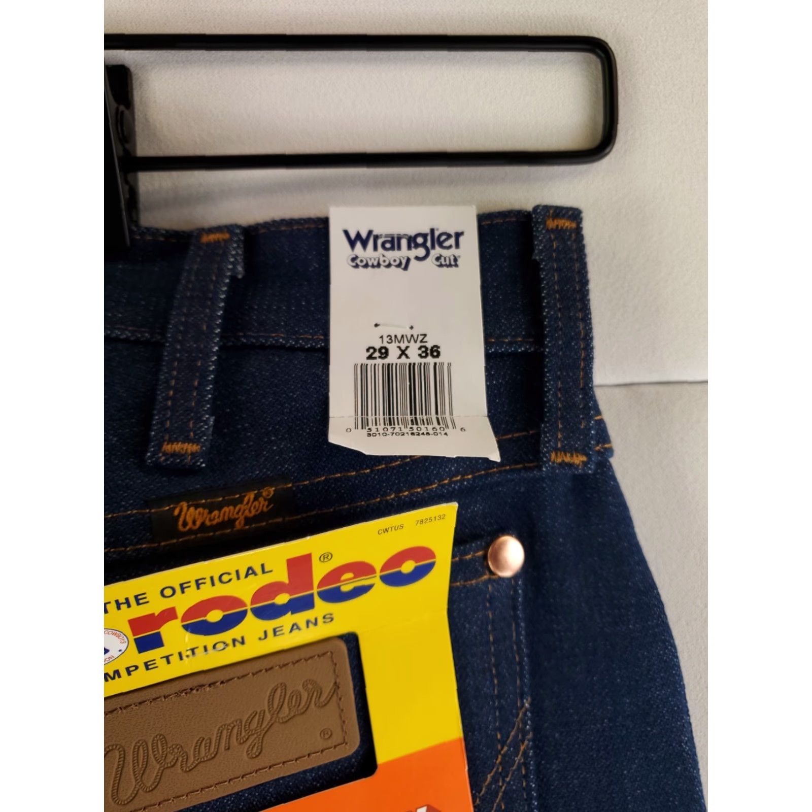 Wrangler Wrangler 13MWZ Jeans Blue Straight Made Mexico Mens 29x36 NWT Size US 29 - 5 Thumbnail