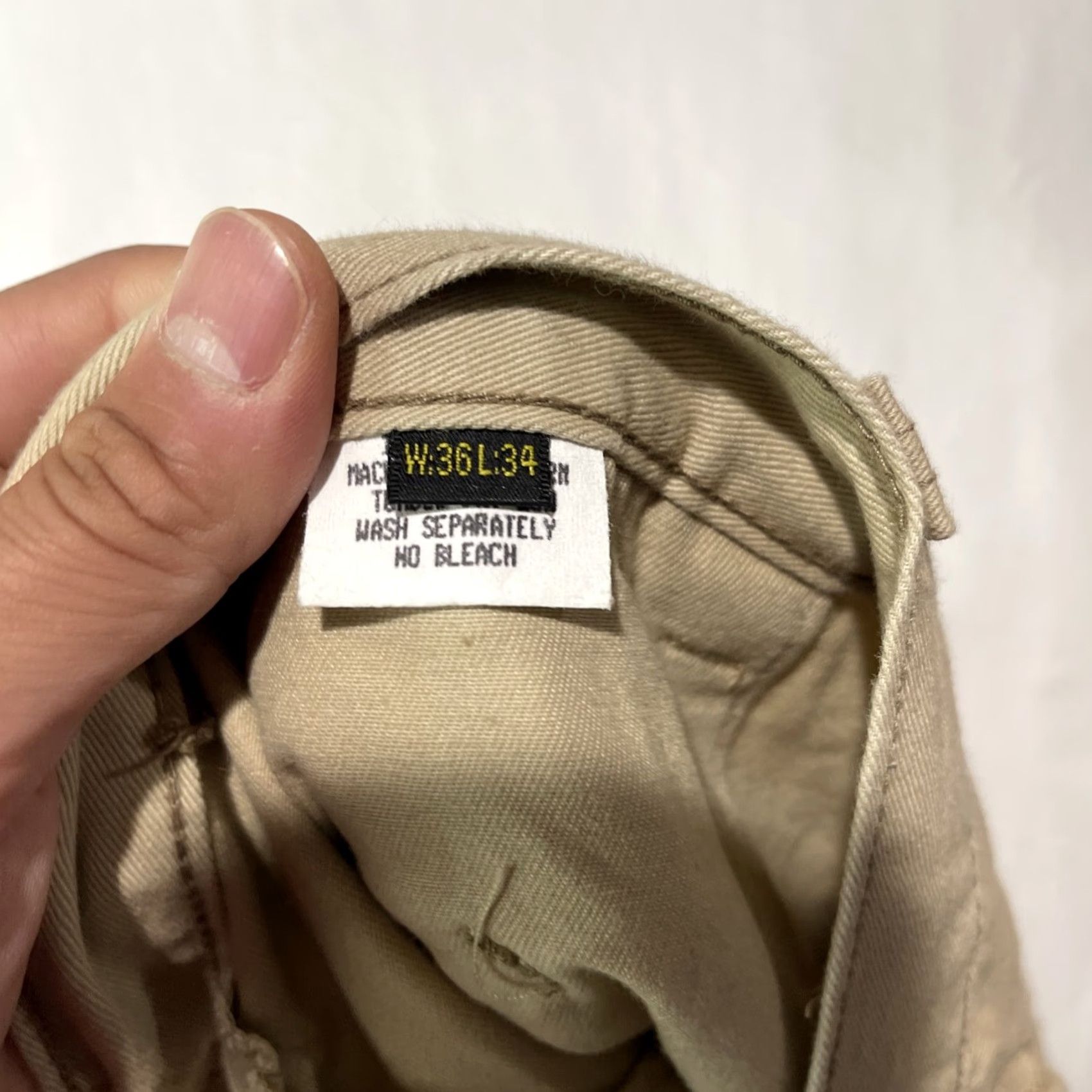 Dr. Martens VINTAGE Dr Martens Cargo Pants Mens 36x34 Beige Baggy AirWair Cargo Pants Mens Beige 80s 90s Army City Mens Size US 36 / EU 52 - 6 Thumbnail