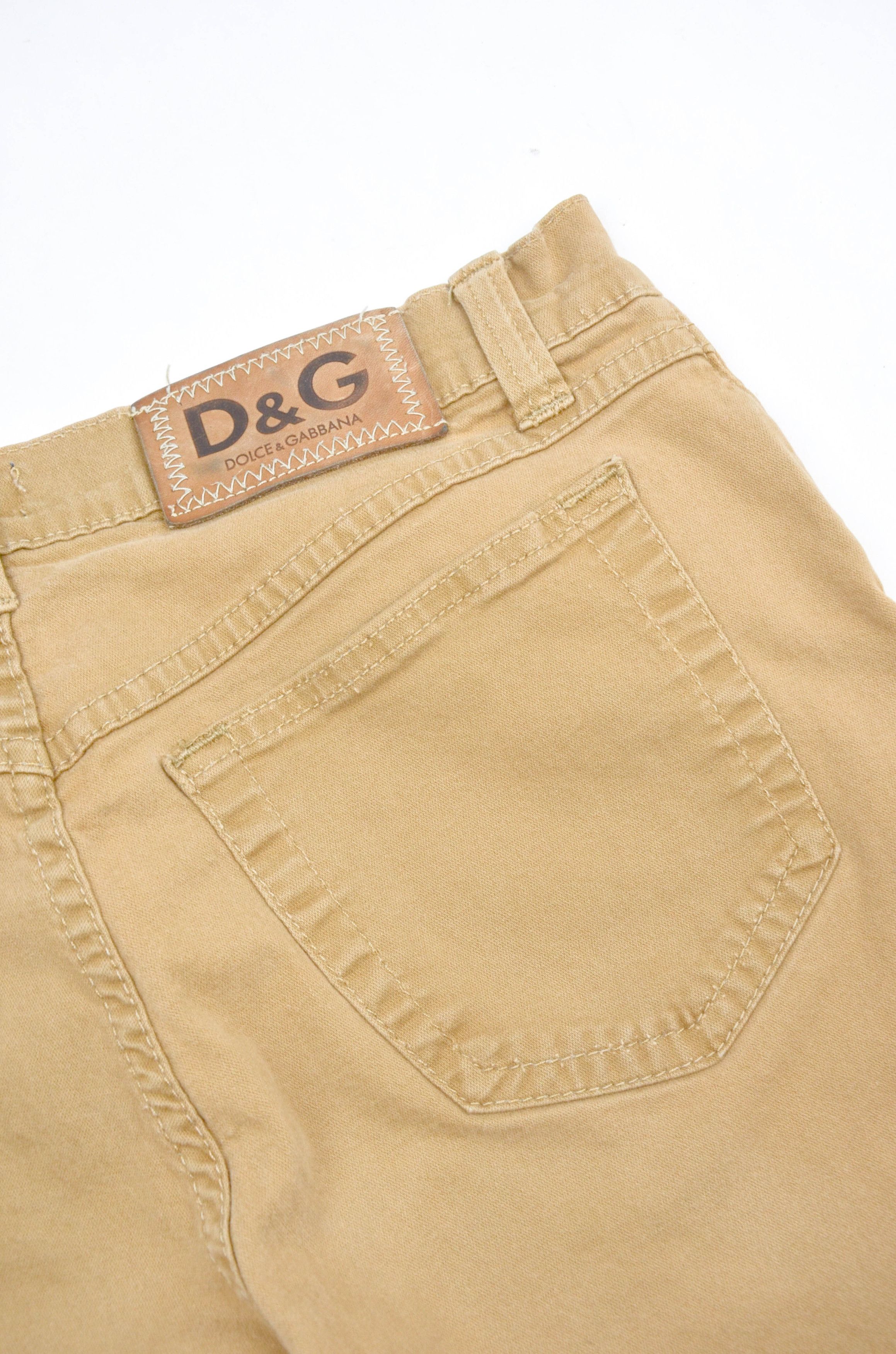 Dolce & Gabbana D&G Dolce & Gabbana Beige Straight-Leg Jeans 29 Size 29" - 12 Thumbnail