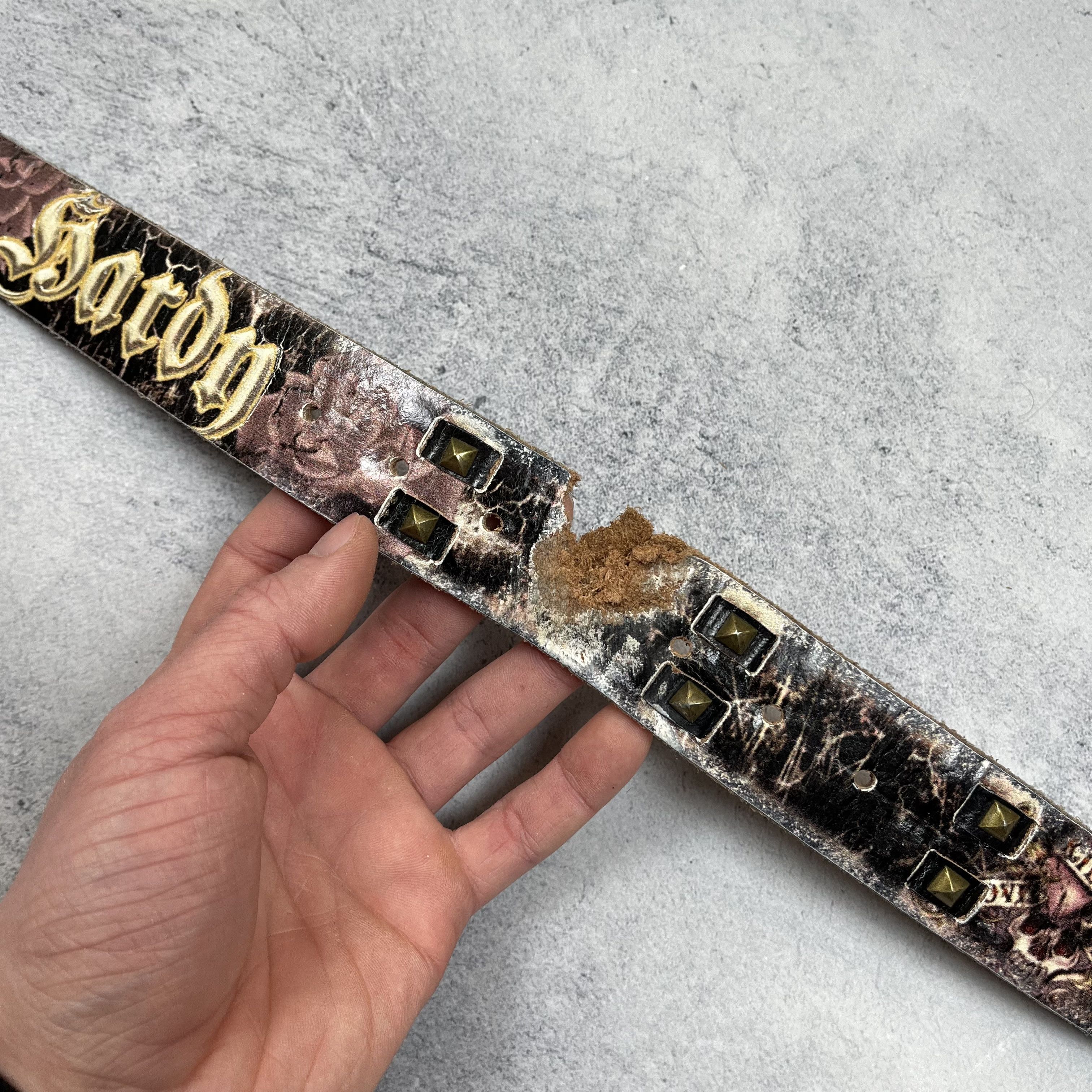 Ed Hardy Vintage Ed Hardy Skulls Rare Y2K Leather Belt 2000’s Size ONE SIZE - 7 Thumbnail