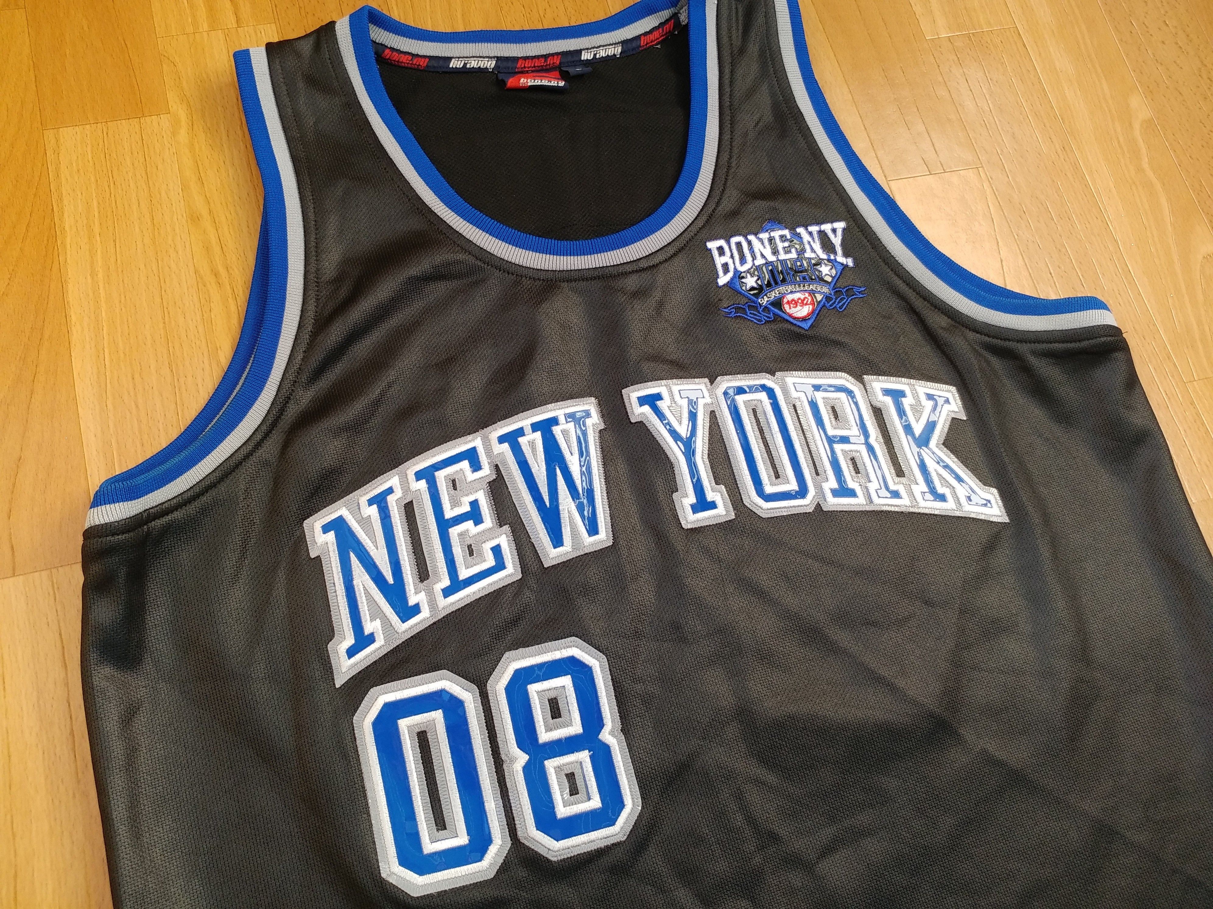 Vintage New York jersey, vintage Bone NY t-shirt, NYC basketball L Size US L / EU 52-54 / 3 - 5 Thumbnail