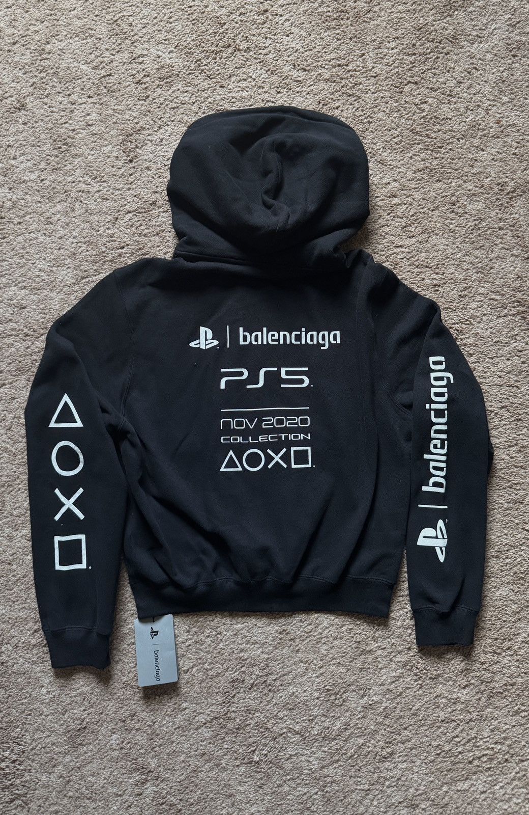 Balenciaga Balenciaga Ps5 Fitted Hoodie Size US S / EU 44-46 / 1 - 2 Thumbnail