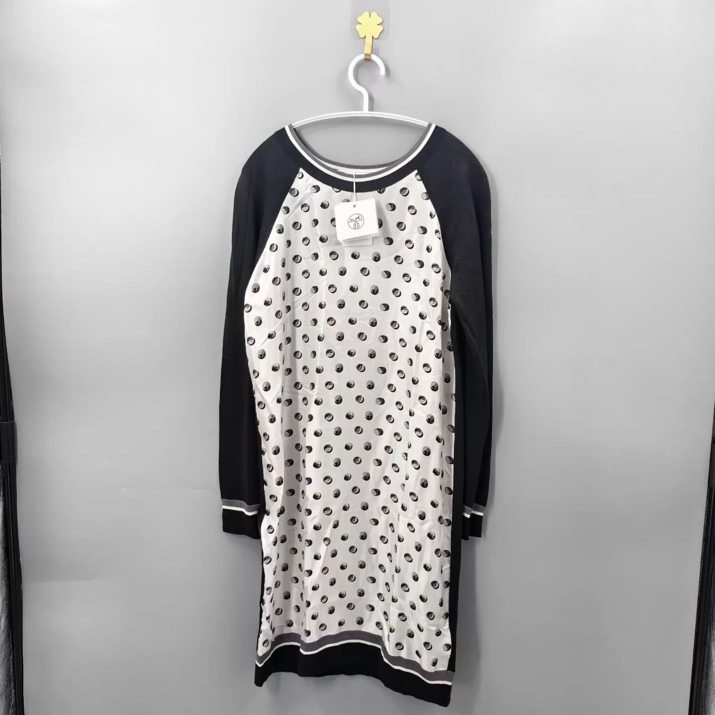 Hermes Hermes polka dot colorblock knit dress 34 Size XS / US 0-2 / IT 36-38 - 1 Thumbnail