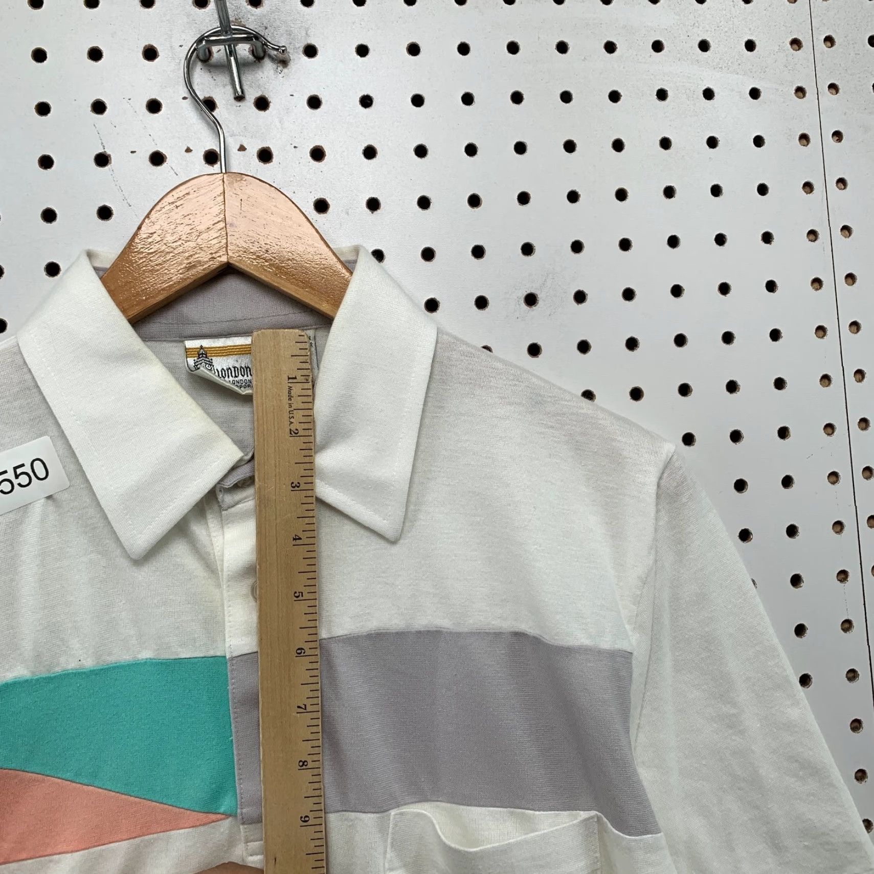 Vintage Vintage London Fog Polo Button Shirt Mens M White Polyester Cotton Blend Size US M / EU 48-50 / 2 - 7 Thumbnail