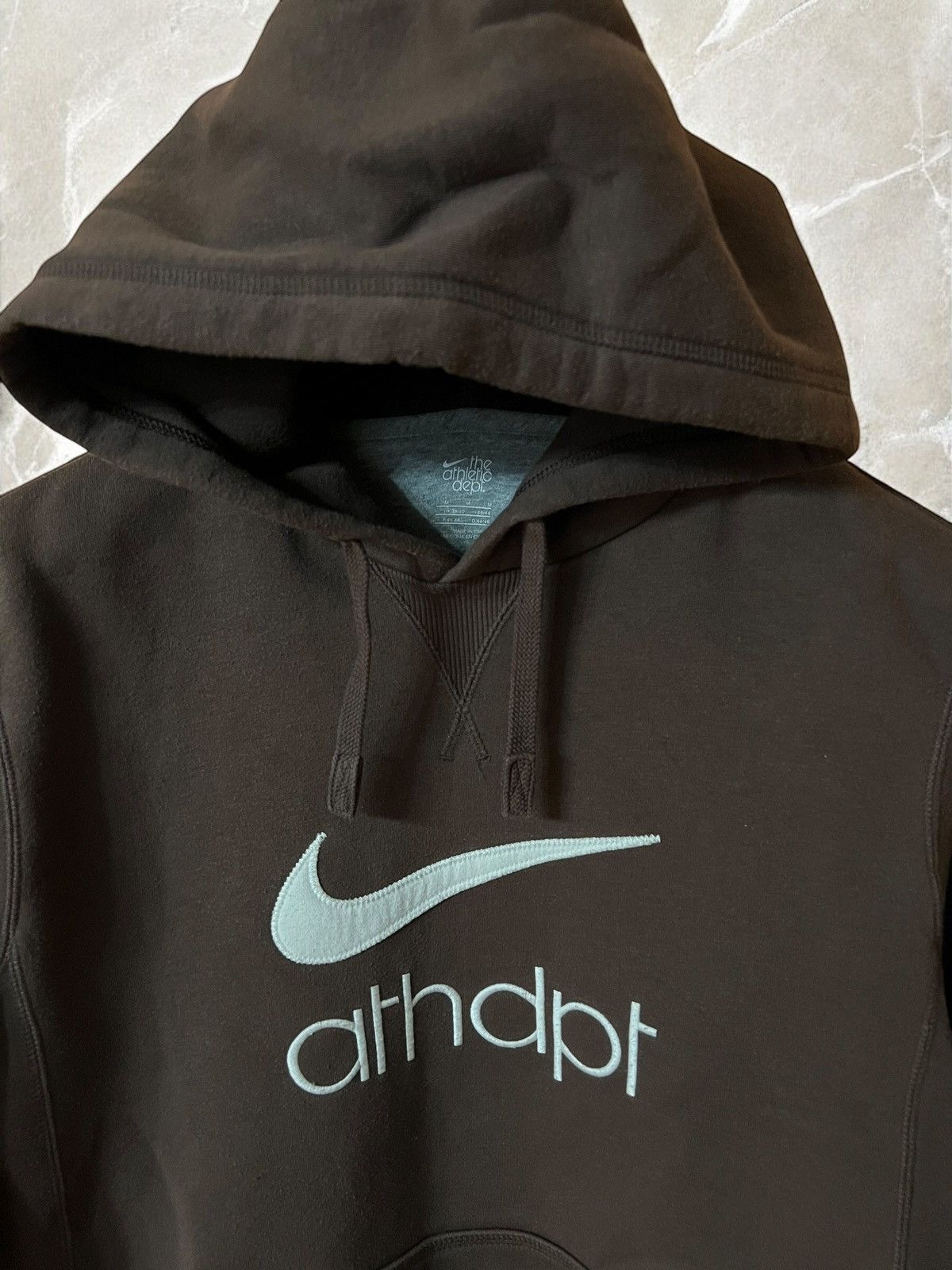 Nike × Vintage NIKE BROWN VINTAGE hoodie ATHLETIC DEPT. ATHDPT hooded y2k Size US M / EU 48-50 / 2 - 3 Thumbnail