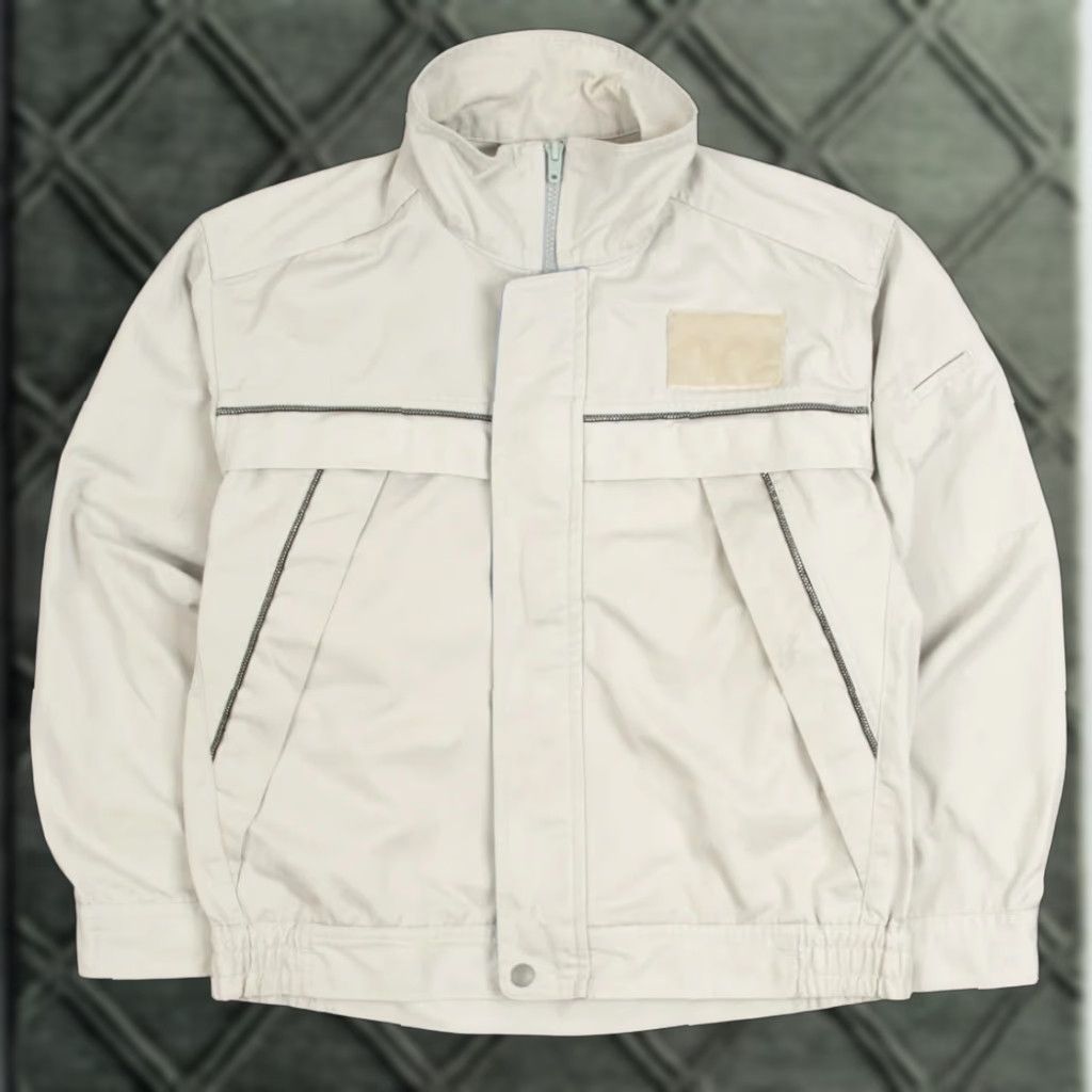 Vintage VINTAGE Full Zip Utility Workwear Jacket Womens Off-White Regular Size Medium Size M / US 6-8 / IT 42-44 - 1 Thumbnail