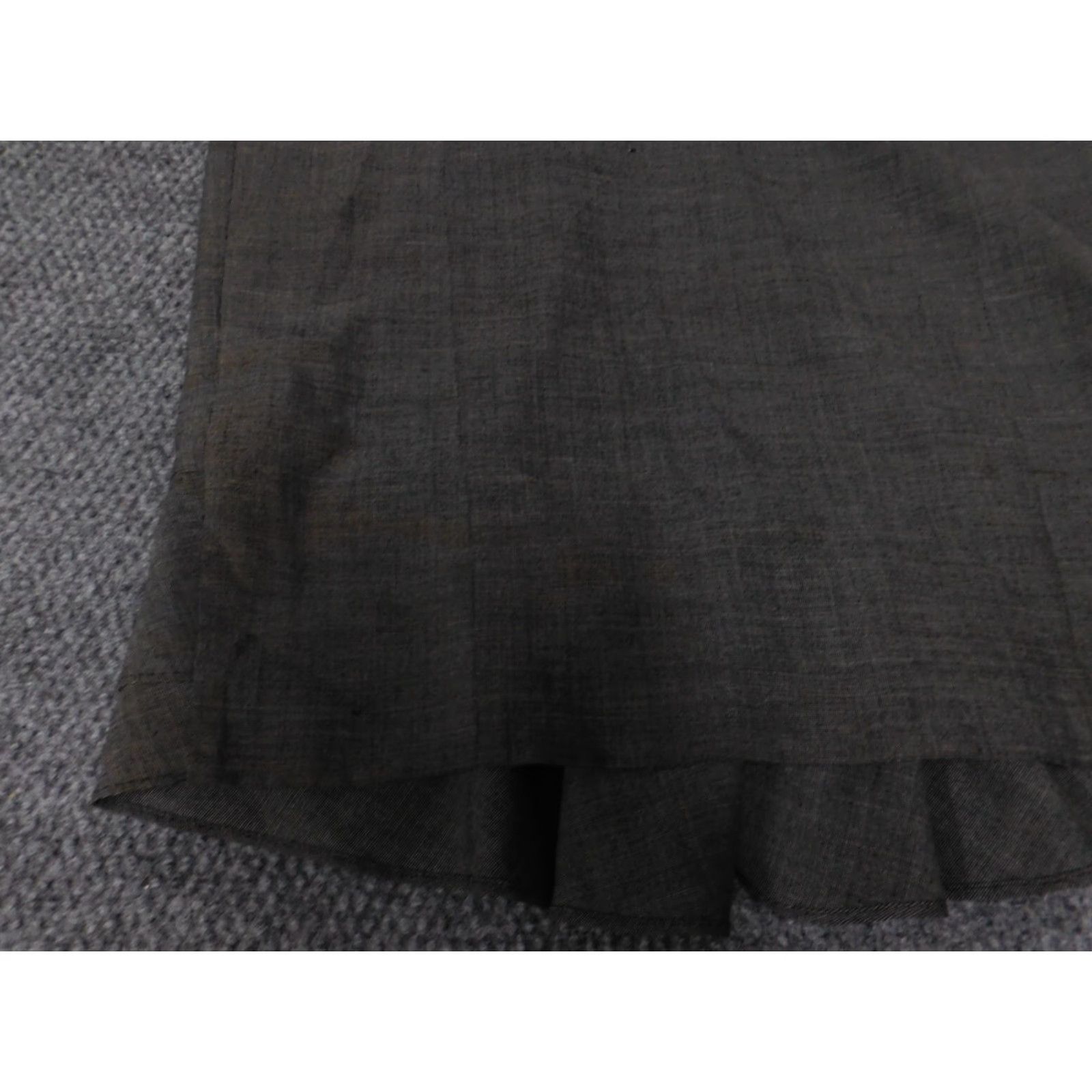 Express Express Womens Skirt 12 Gray Zip A-Line Ruffles Knee Length Casual Everyday Mid Rise Regular Lined Knit Cotton Polyurethane Size 34" / US 12 / IT 48 - 3 Thumbnail