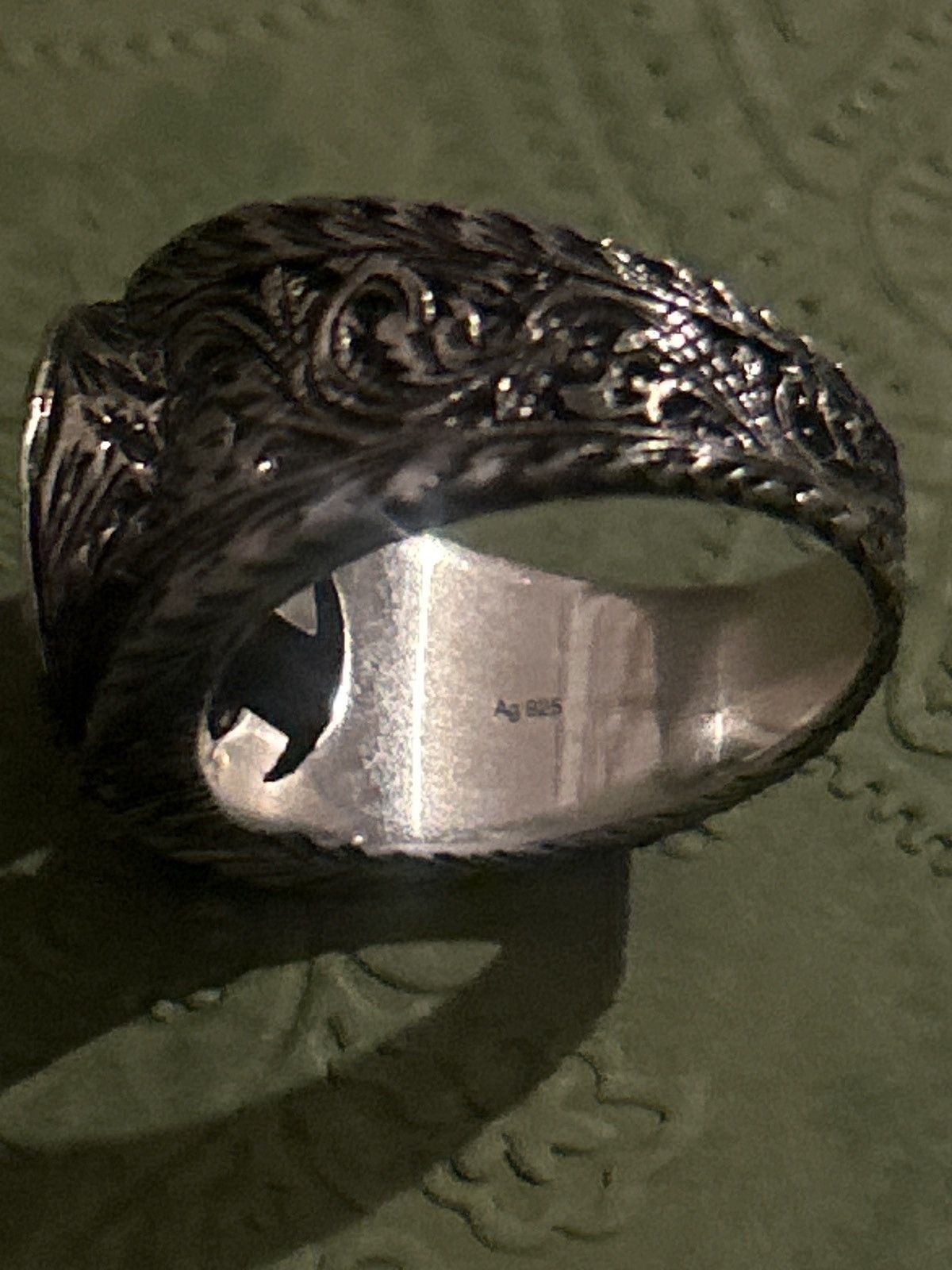 Gucci Gucci GG Logo Sterling Silver 925 Ring Unisex 455302 Size ONE SIZE - 8 Thumbnail
