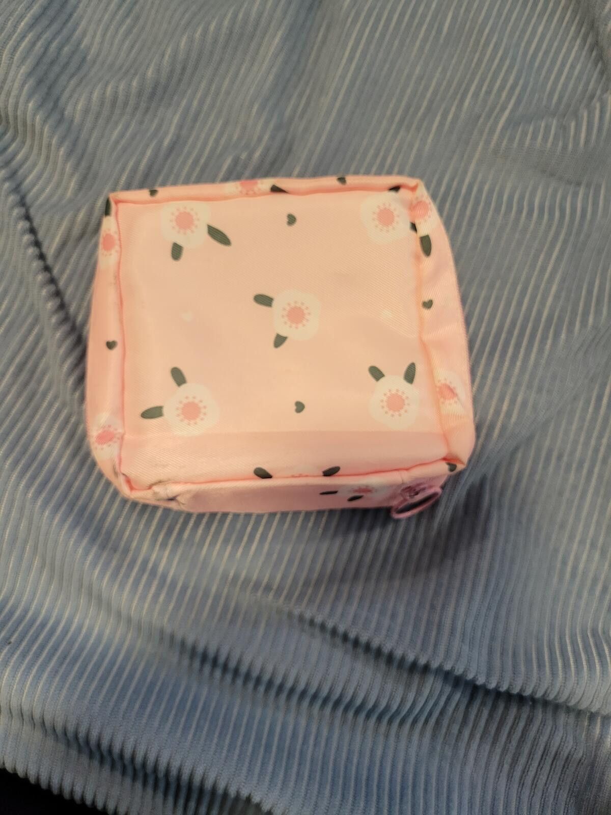 Genetic Manipulation Shinichiro Kuriya Pink Floral Pattern Small Square Cosmetic Bag Size ONE SIZE - 2 Thumbnail