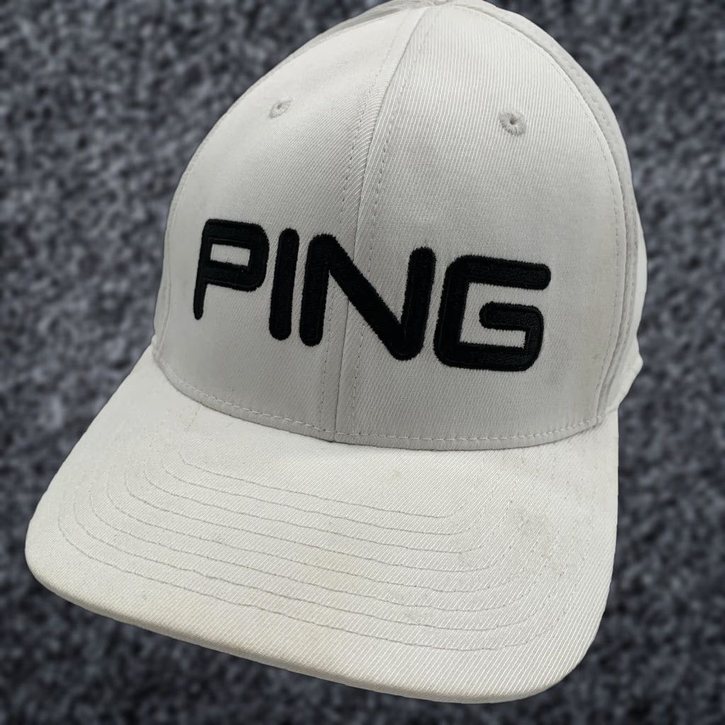 Logo 7 Ping Hat Cap Fitted Mens White Golf Stretch SensorCool Baseball Logo One Size Size ONE SIZE - 1 Thumbnail