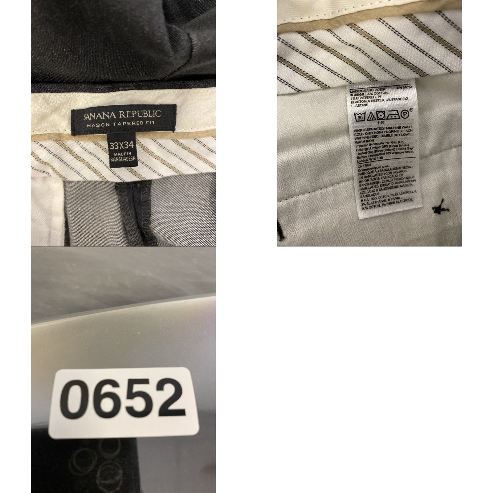 Banana Republic Banana Republic Chino Pants Men 33x34 Dark Gray Regular Fit Straight Leg /0652 Size US 33 - 8 Thumbnail