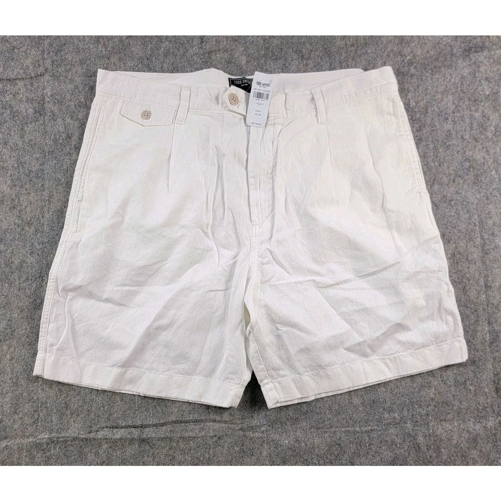 Todd Snyder Todd Snyder 7" Hudson Pleated Short size 36 White NWT $148 Size US 36 / EU 52 - 2 Thumbnail
