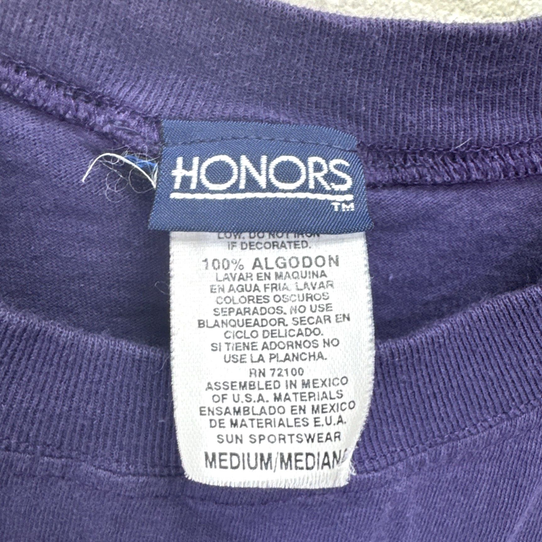Vintage VINTAGE Honors Garfield T-Shirt Purple Medium 90s Cartoon Dad Graphic Mens Size US M / EU 48-50 / 2 - 3 Thumbnail
