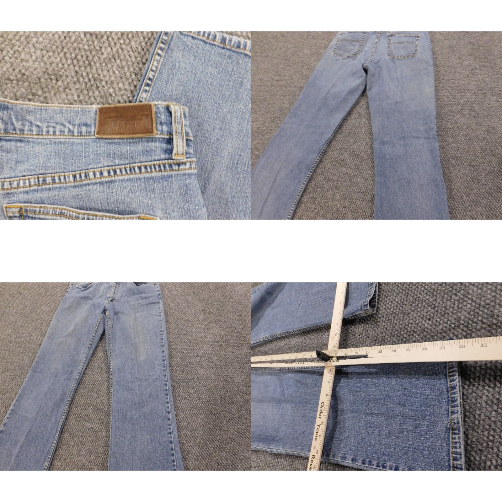 Vintage L.L. Bean Jeans Womens 16 Blue Denim Straight Zip Cotton Blend Polyester Stretch Classic Regular Inseam 29 Womens Size 24" / US 00 / IT 34 - 8 Thumbnail