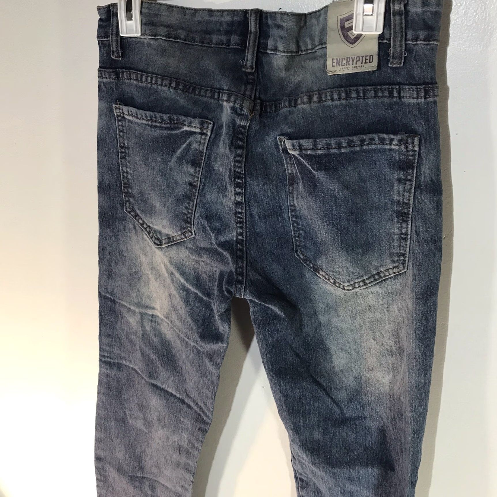 Vintage SkinnyJeans Encrypted Skinny Jeans Mens Size 32X32 Blue Acid Wash Hip Hop 90s Size US 32 / EU 48 - 4 Thumbnail