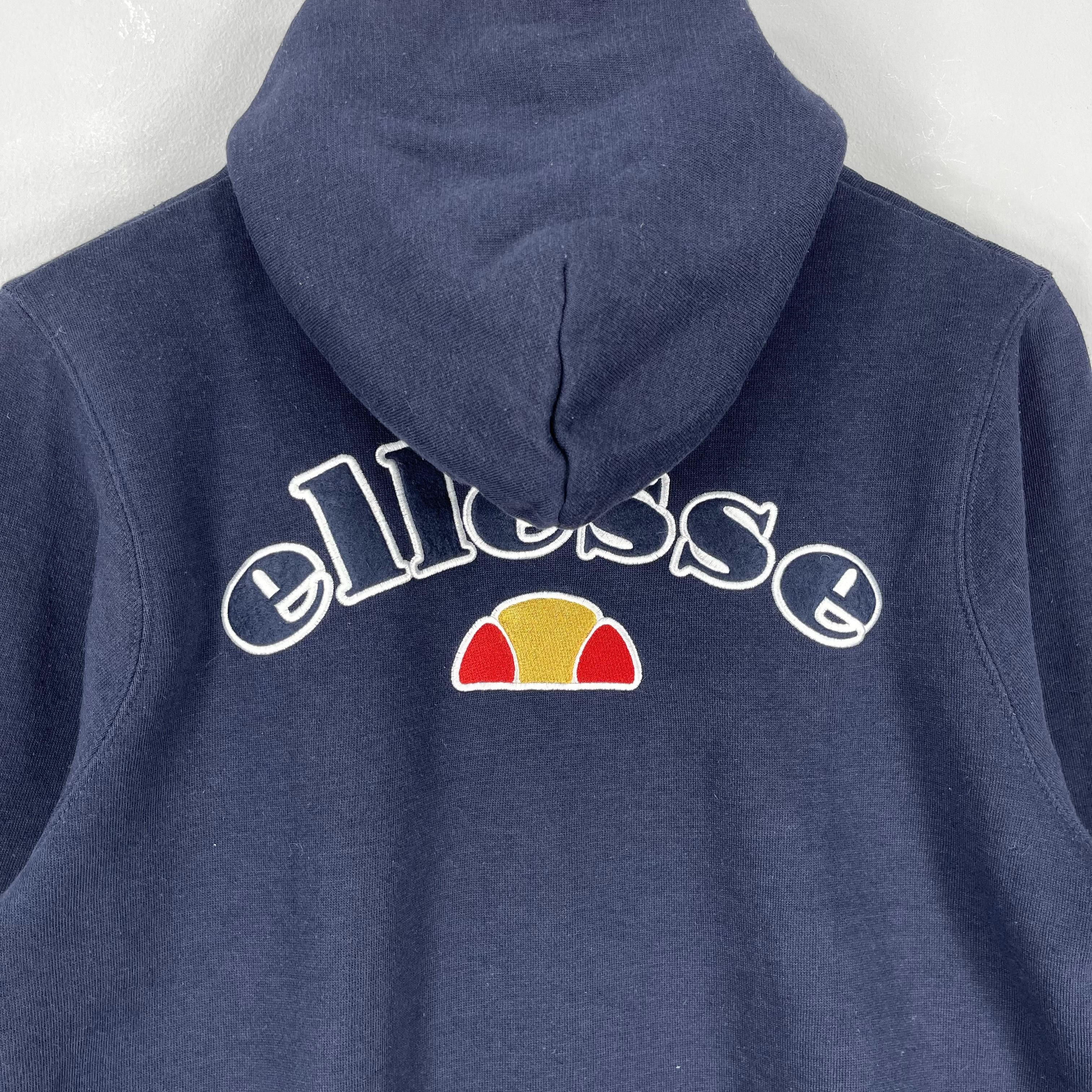 Ellesse Vintage 90s ELLESSE Spellout Big Logo Pullover Crop Hoodie Size M / US 6-8 / IT 42-44 - 2 Thumbnail