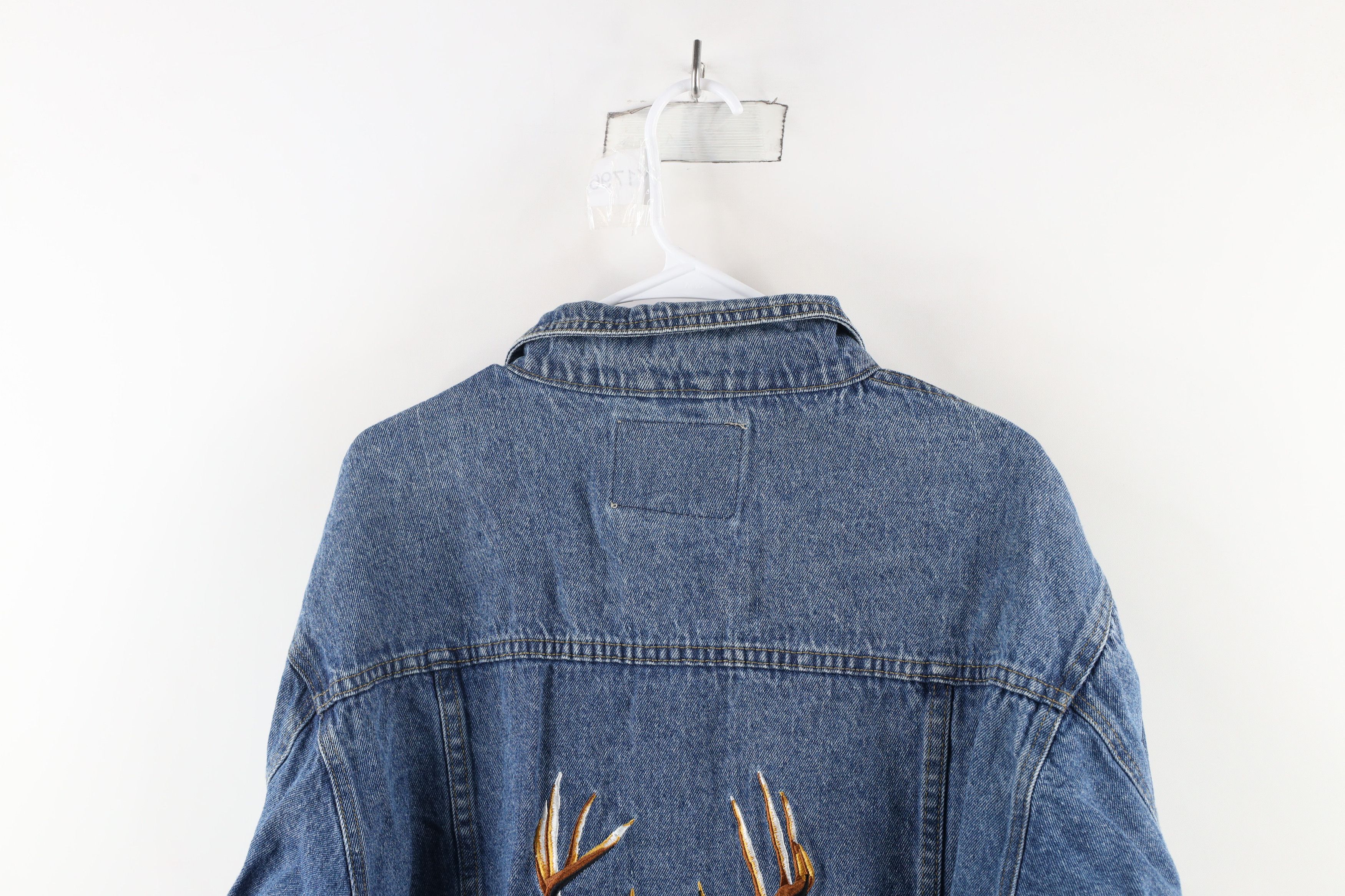 Vintage Vintage 90s Streetwear Buck Denim Jean Trucker Jacket Blue Size US XL / EU 56 / 4 - 16 Thumbnail