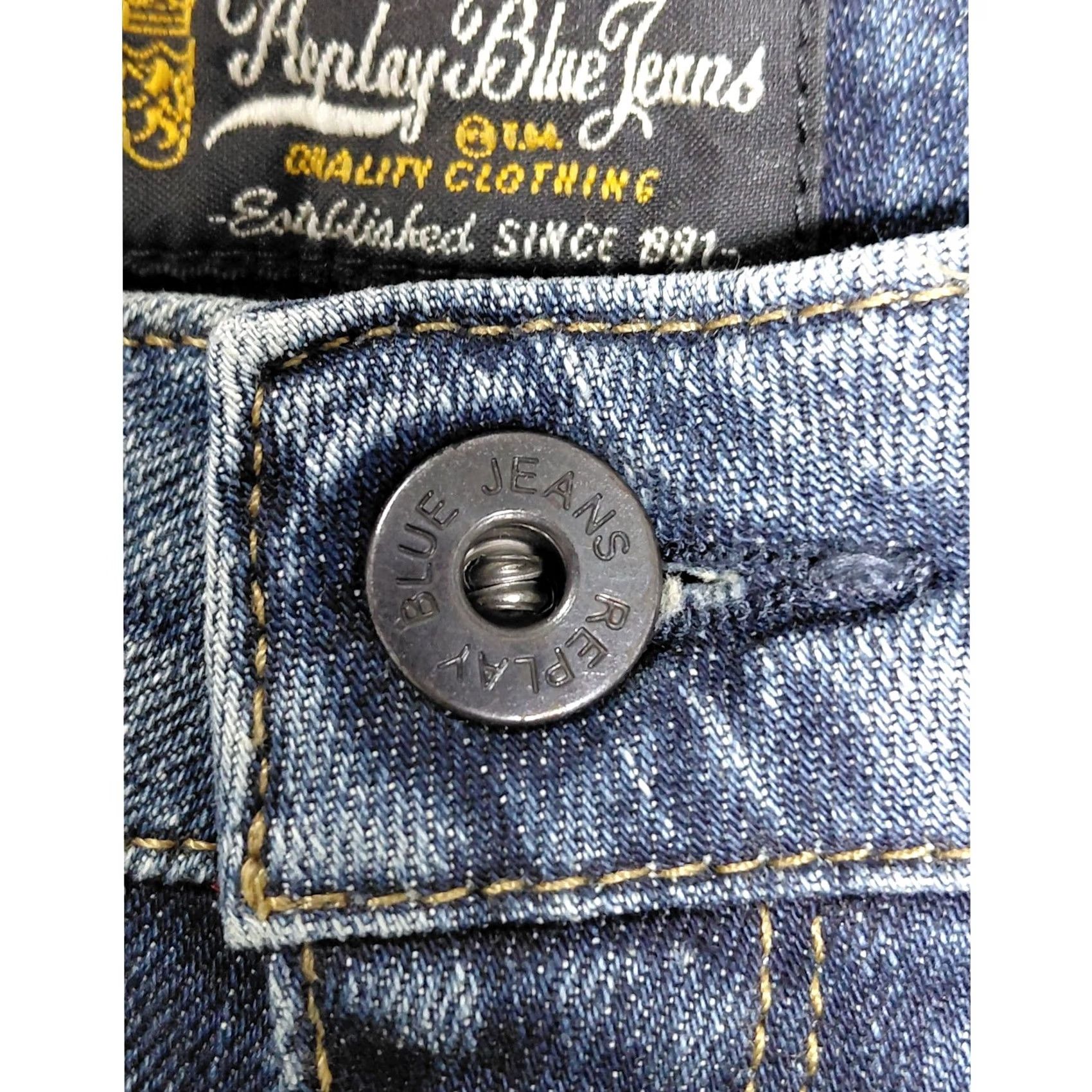 Replay Replay Blue Jeans Skinny Slim Women 25 Denim Cotton Solid Mid Wash Fashion Pants Size 42" / US 20 - 6 Thumbnail